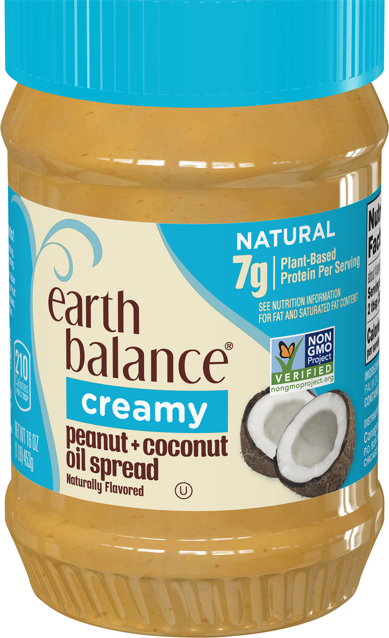 Spread, Peanut + Coconut Oil, Creamy