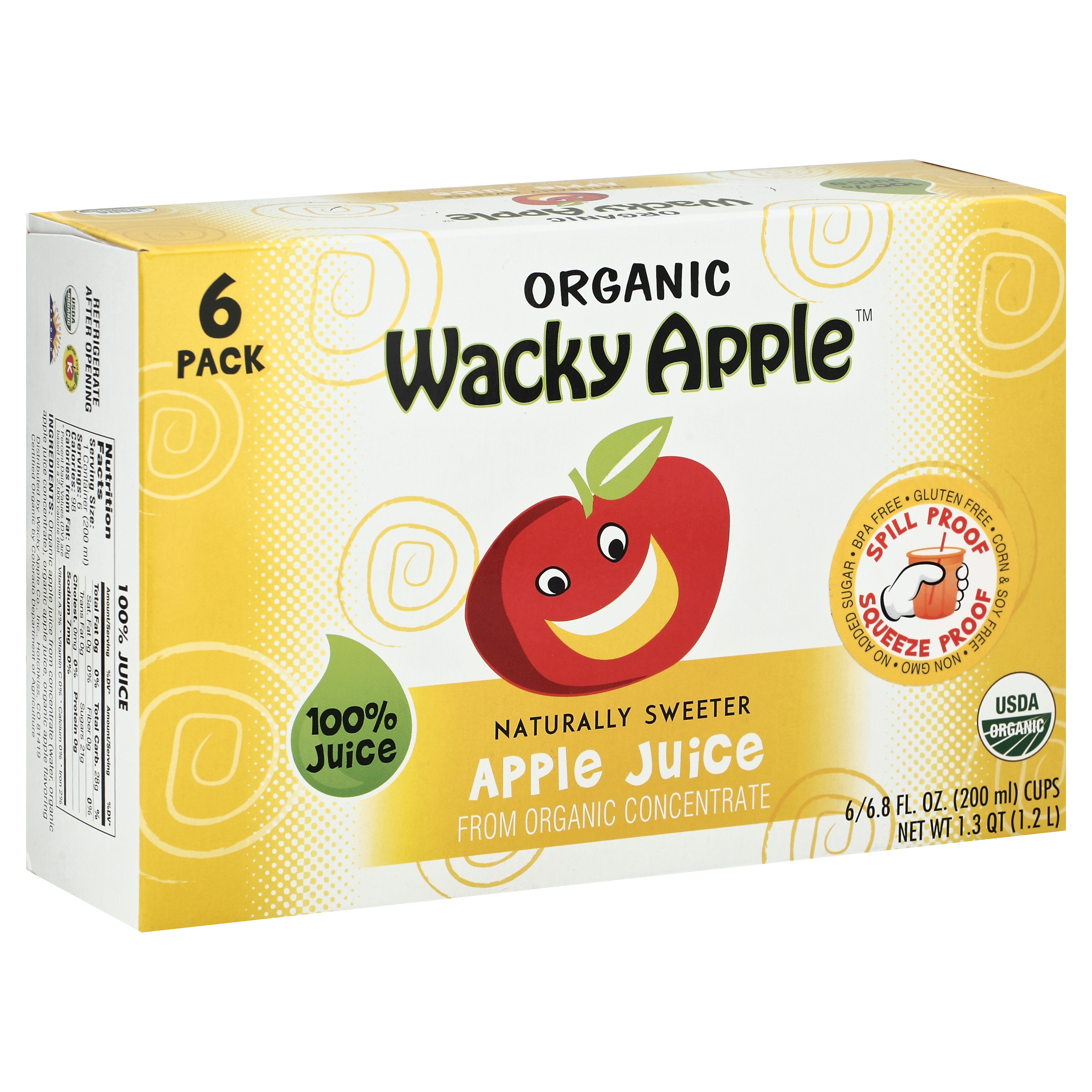 Wacky Apple 100% Juice 6 Ea