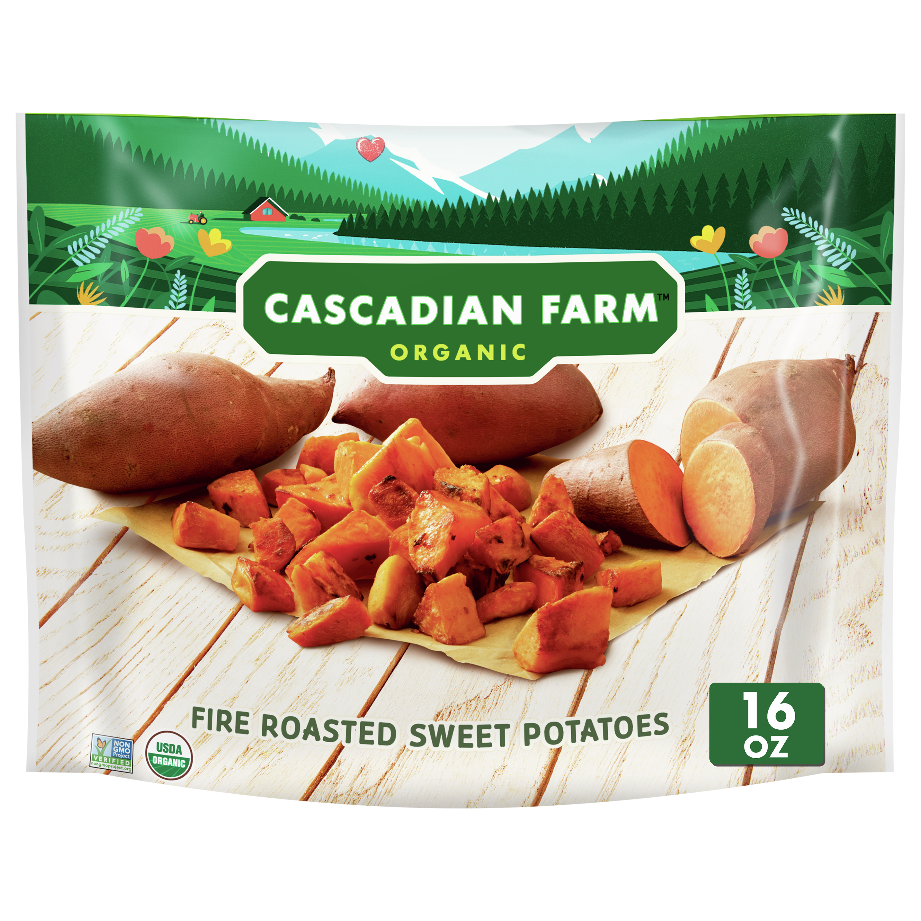 Cascadian Farm Organic Fire Roasted Sweet Potatoes, Frozen Vegetables, 16 Oz.