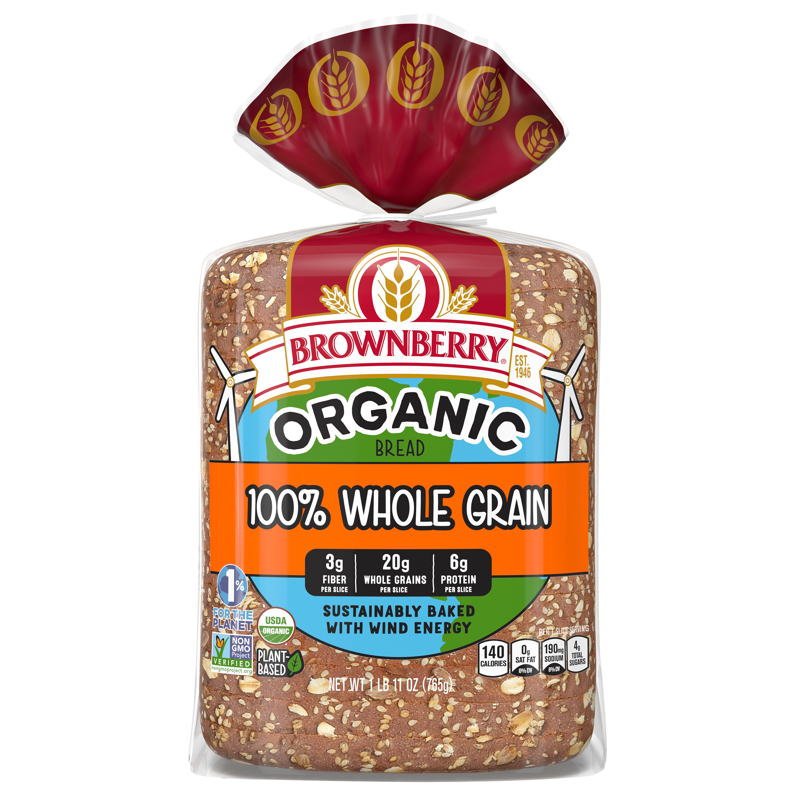Bread, 100% Whole Grain, Organic