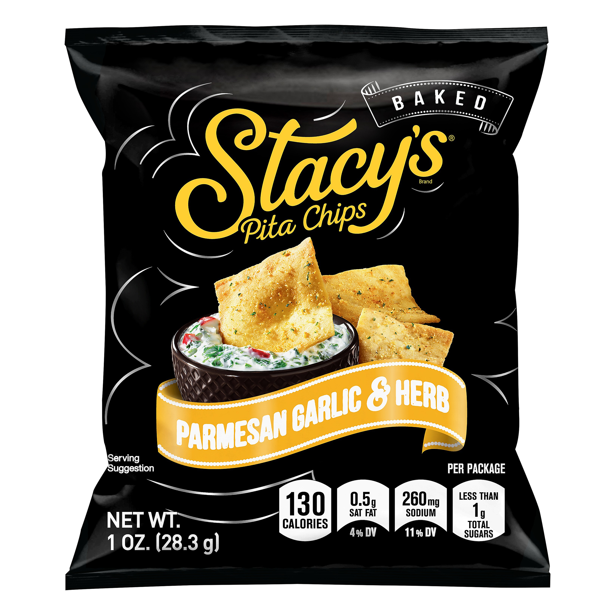 Stacys Baked Parmesan Garlic & Herb Pita Chips 1 Oz