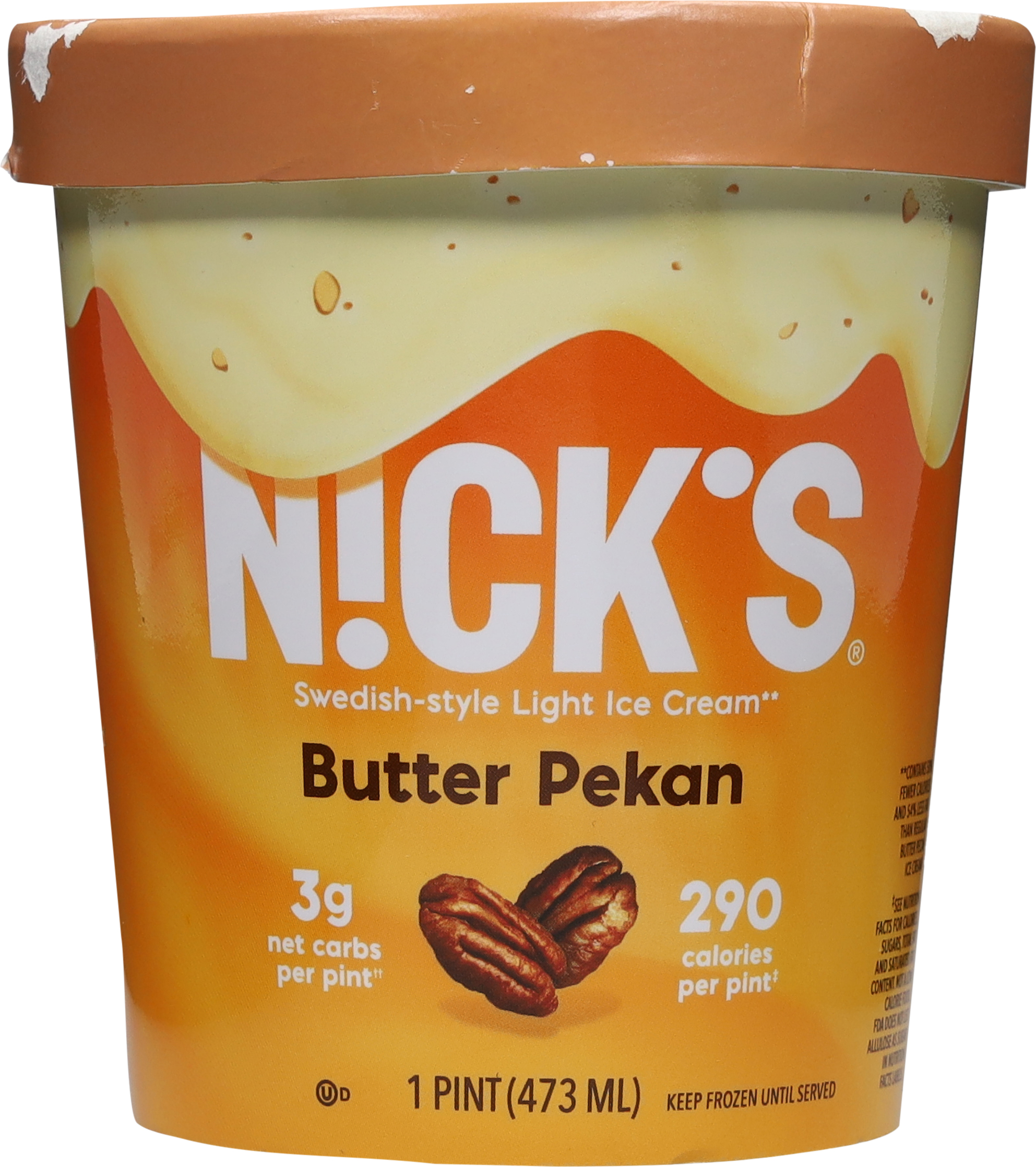 Ice Cream, Light, Butter Pekan, Swedish-Style