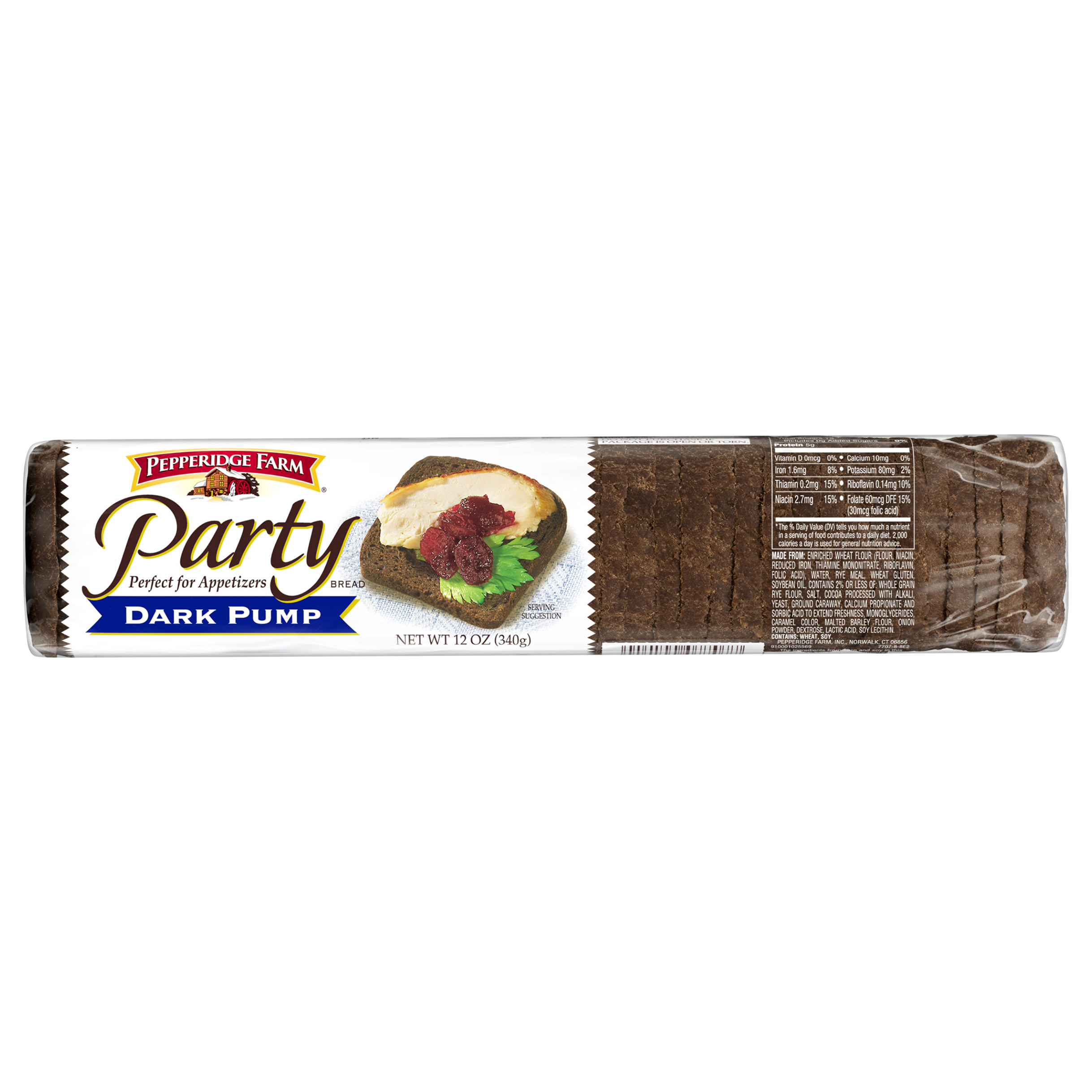 Pepperidge Farm Dark Pump Party Bread 12 Oz