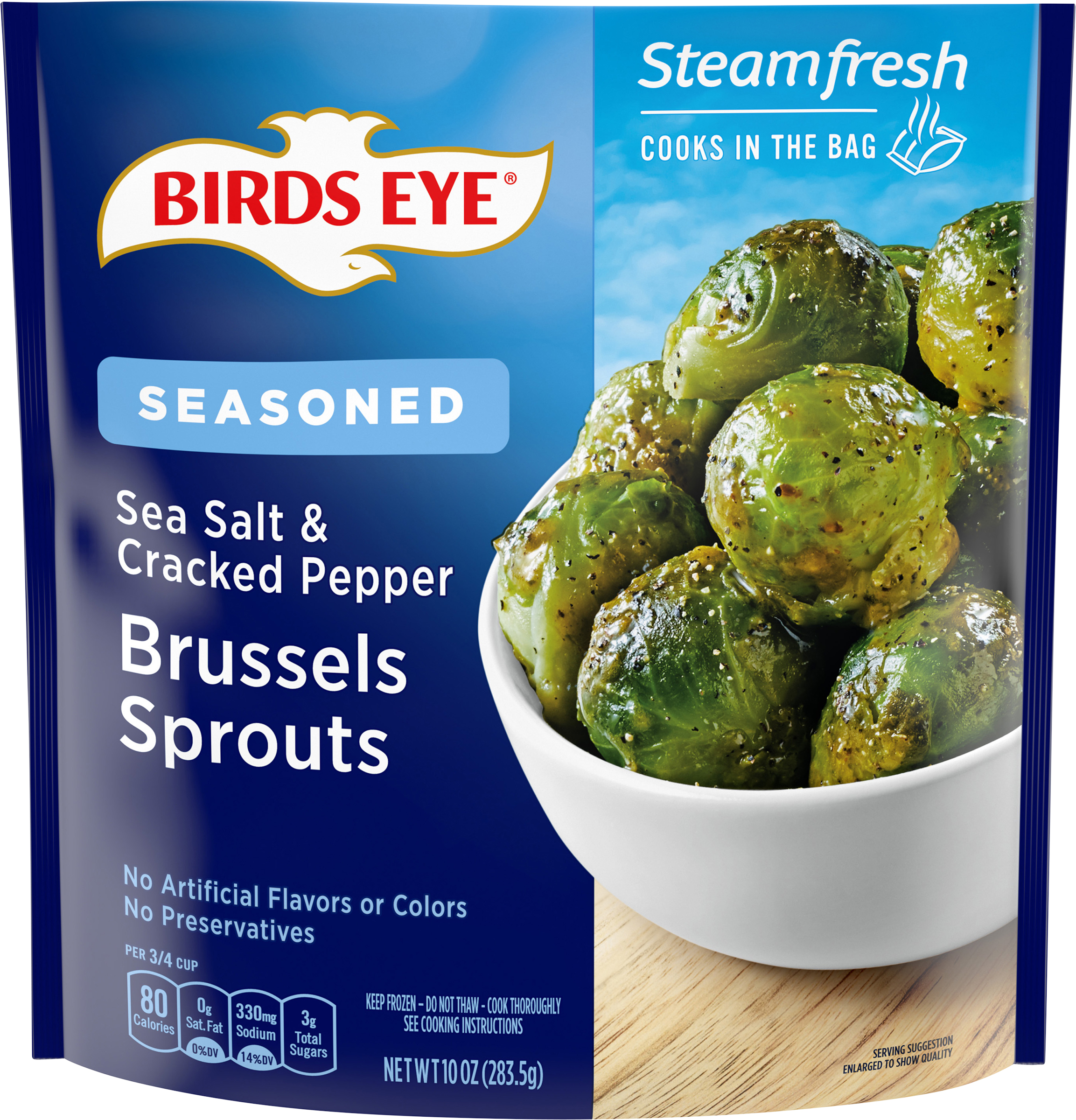 Brussels Sprouts, Sea Salt & Cracked Pepper, Seasoned
