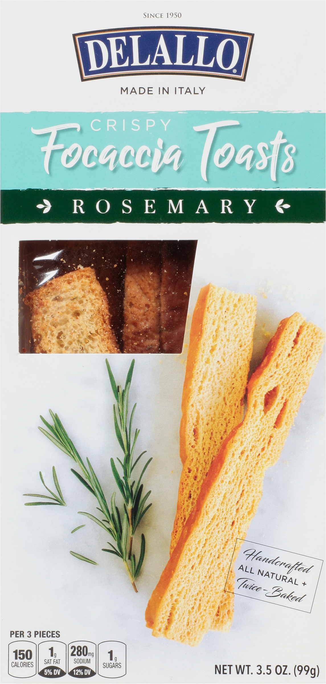 Focaccia Toasts, Rosemary, Crispy