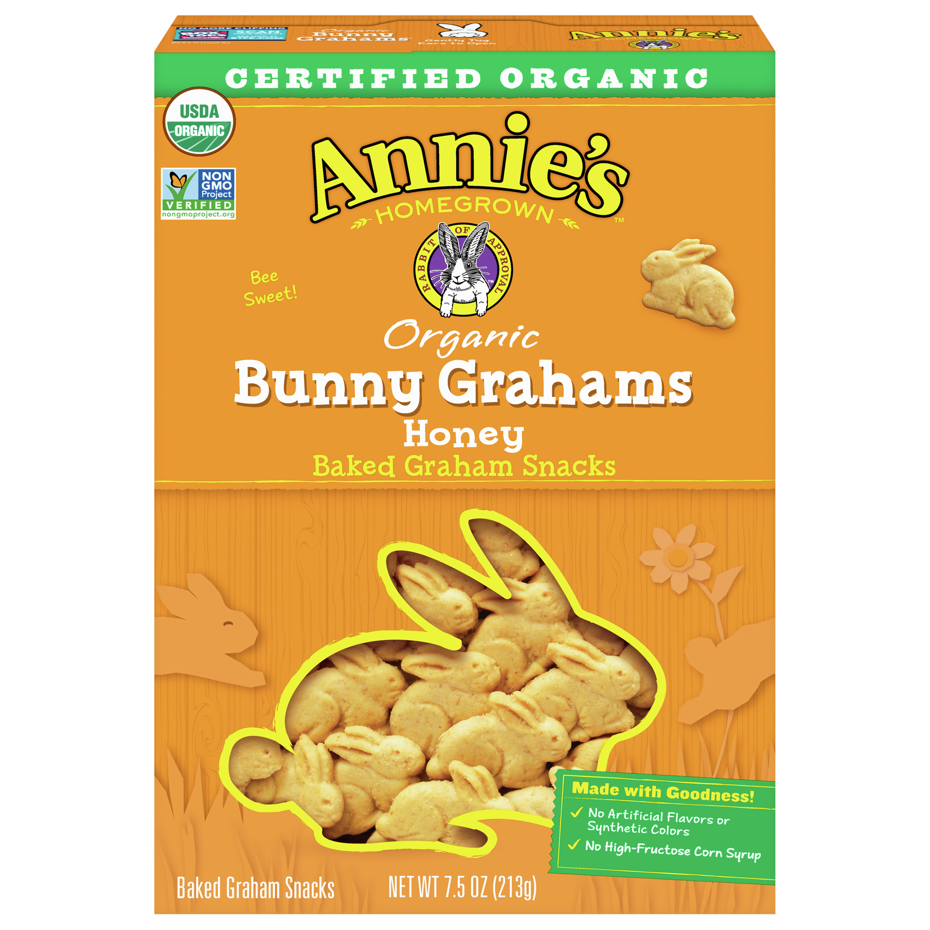 Bunny Grahams, Organic, Honey