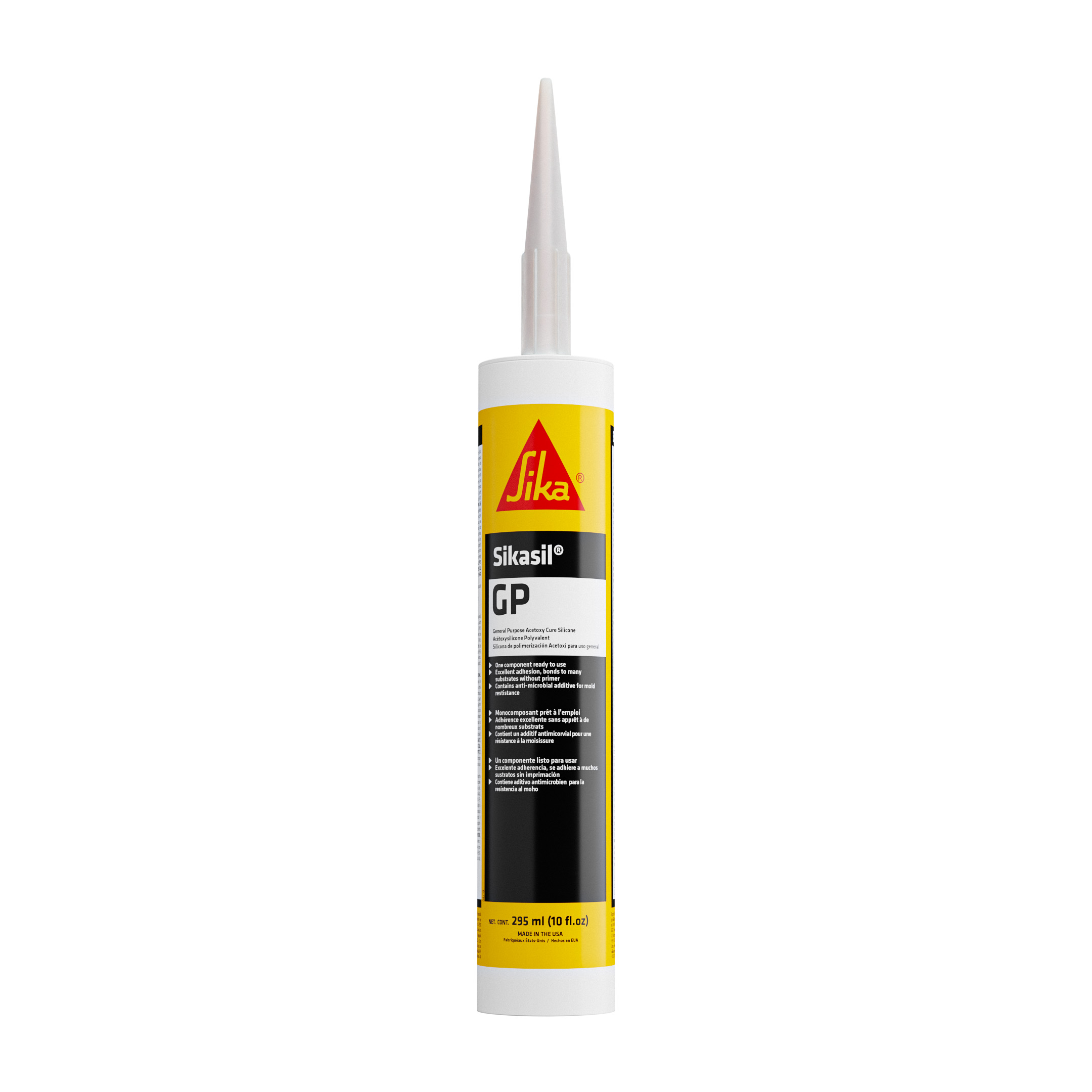 White Cap  Sika 10 oz. Sikasil-GP Clear General Purpose Silicone Sealant  Acetoxy Cure