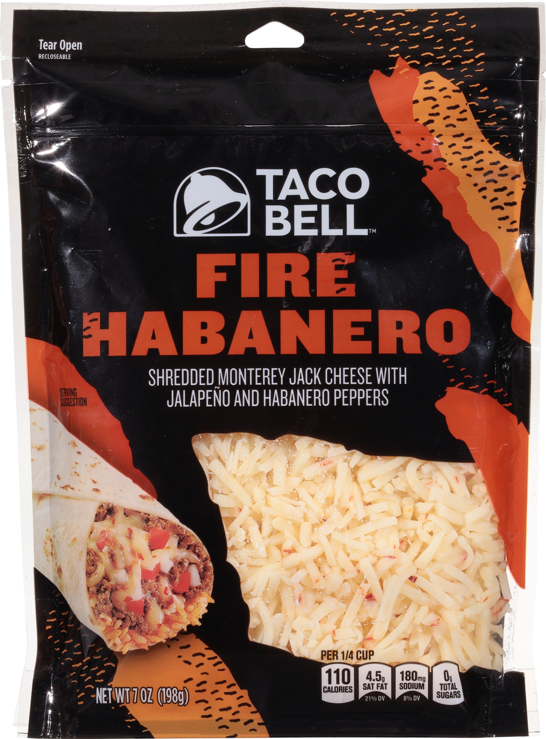 Shredded Cheese, Monterey Jack, Fire Habanero