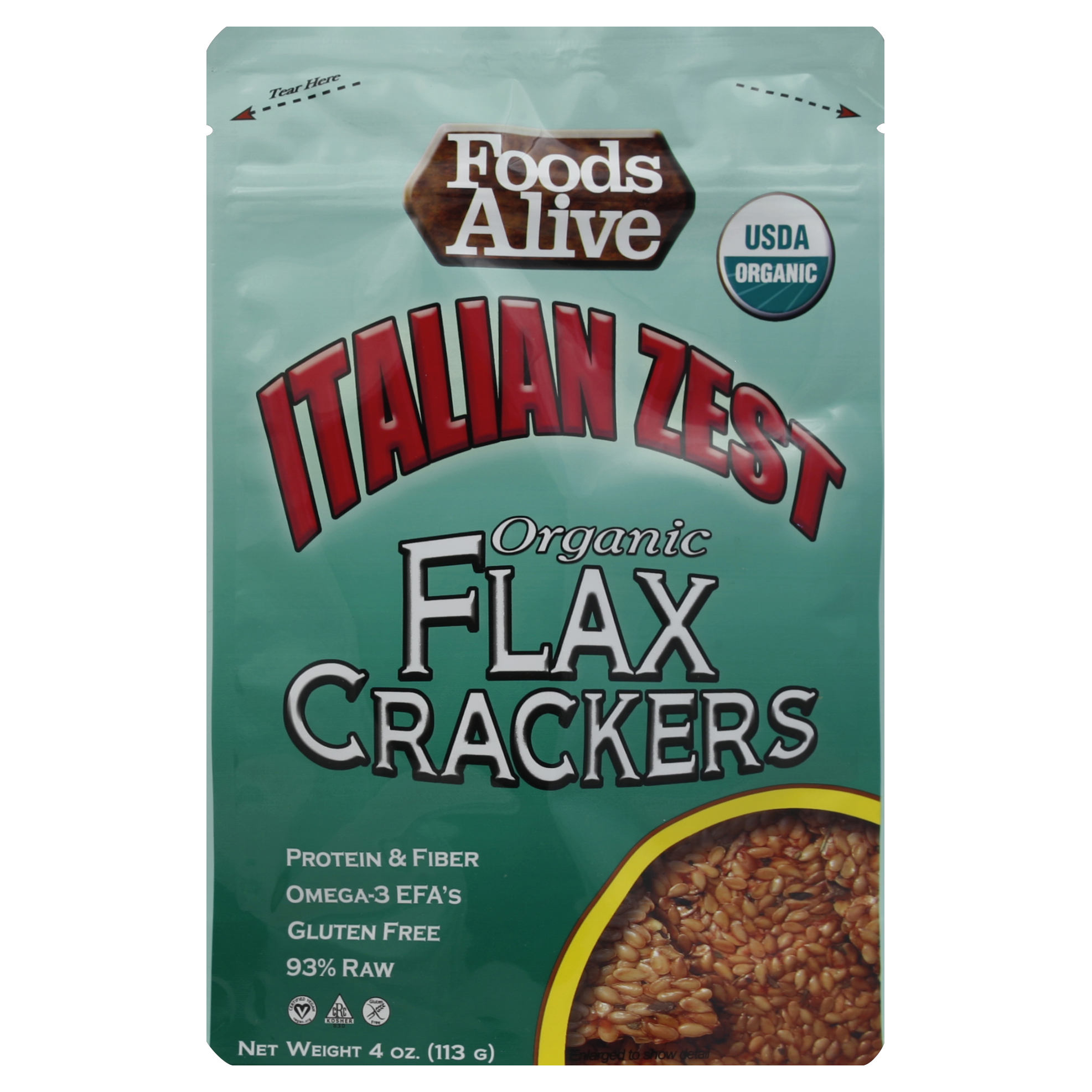 Foods Alive Flax Crackers 4 Oz