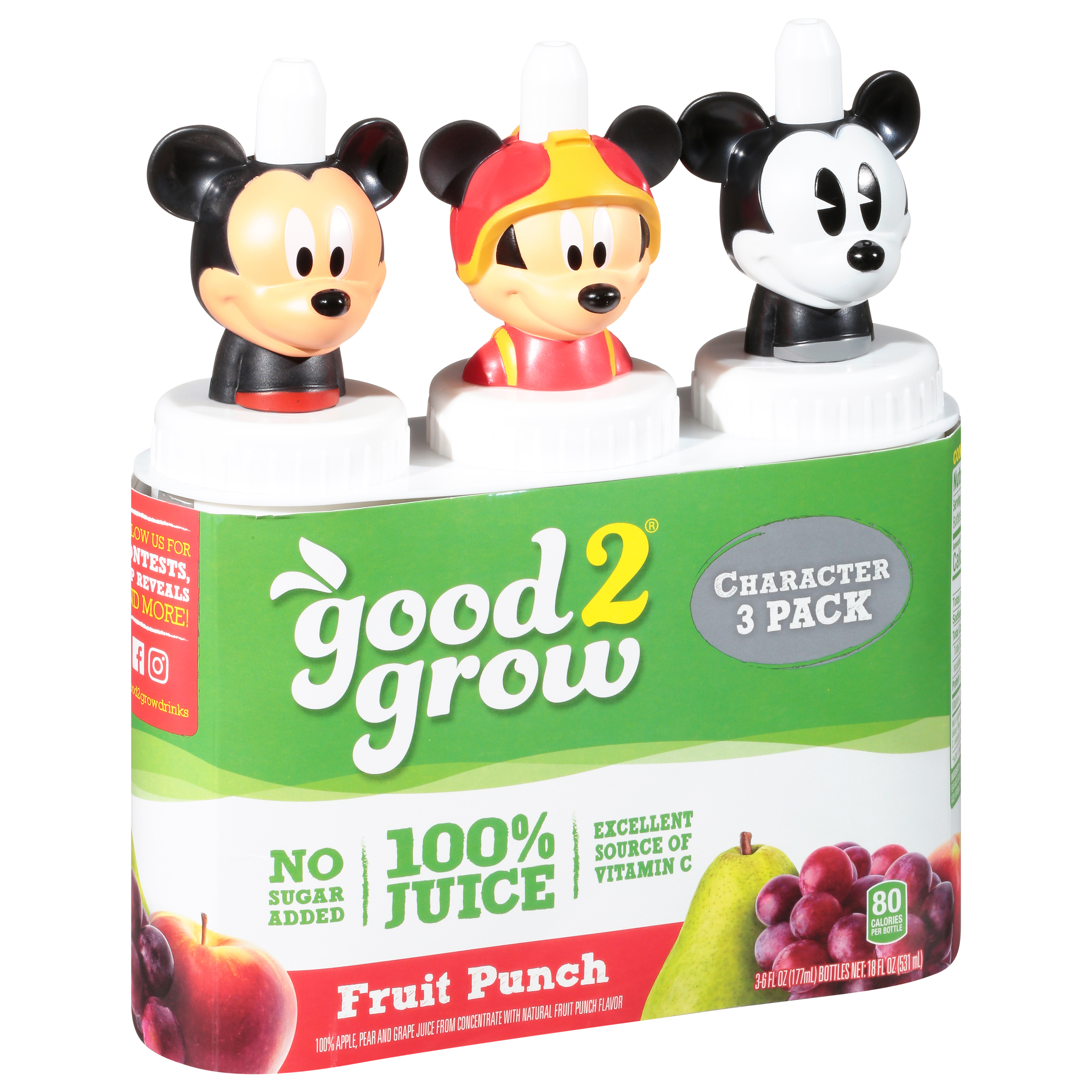 Good2grow Character 3 Pack Fruit Punch 100% Juice 3 Ea