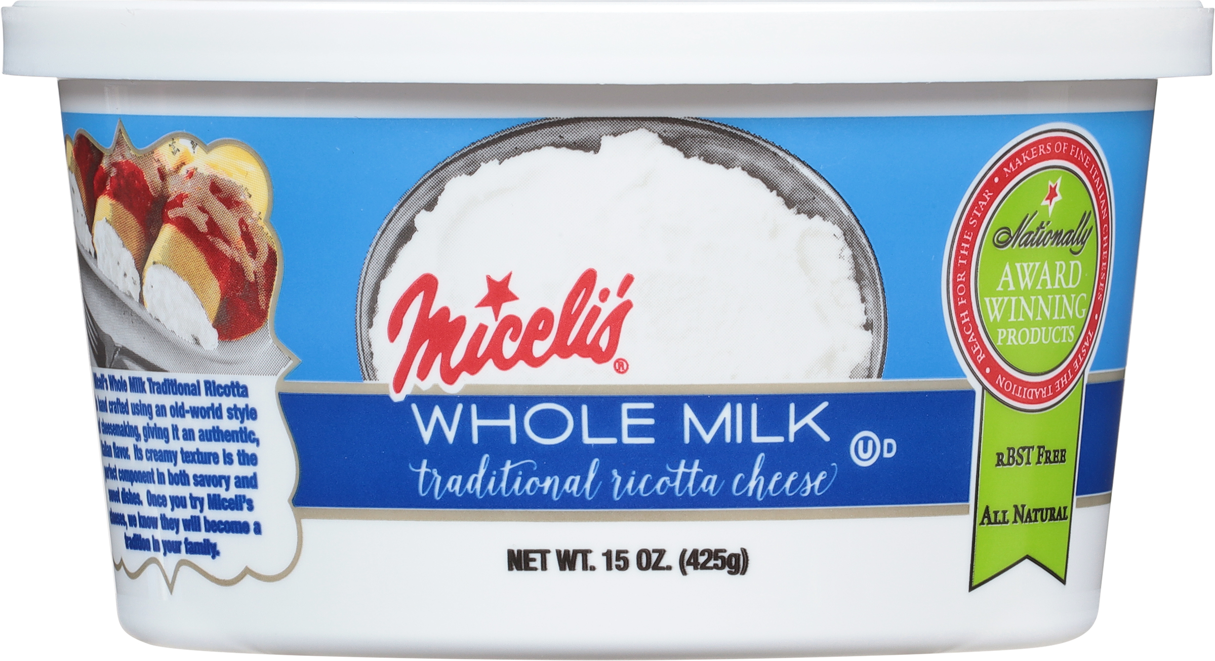 Ricotta Cheese, Whole Milk, Traditional