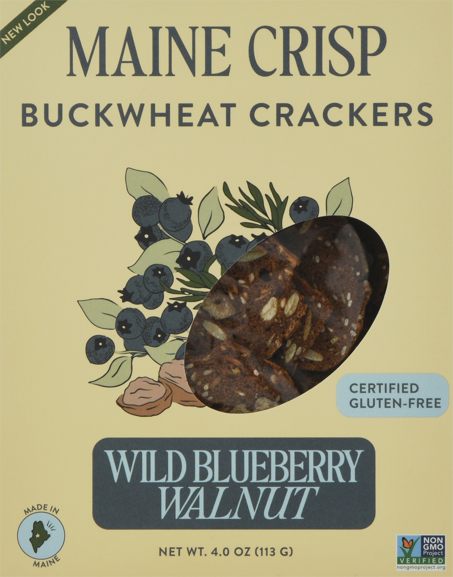 Buckwheat Crackers, Wild Blueberry Walnut
