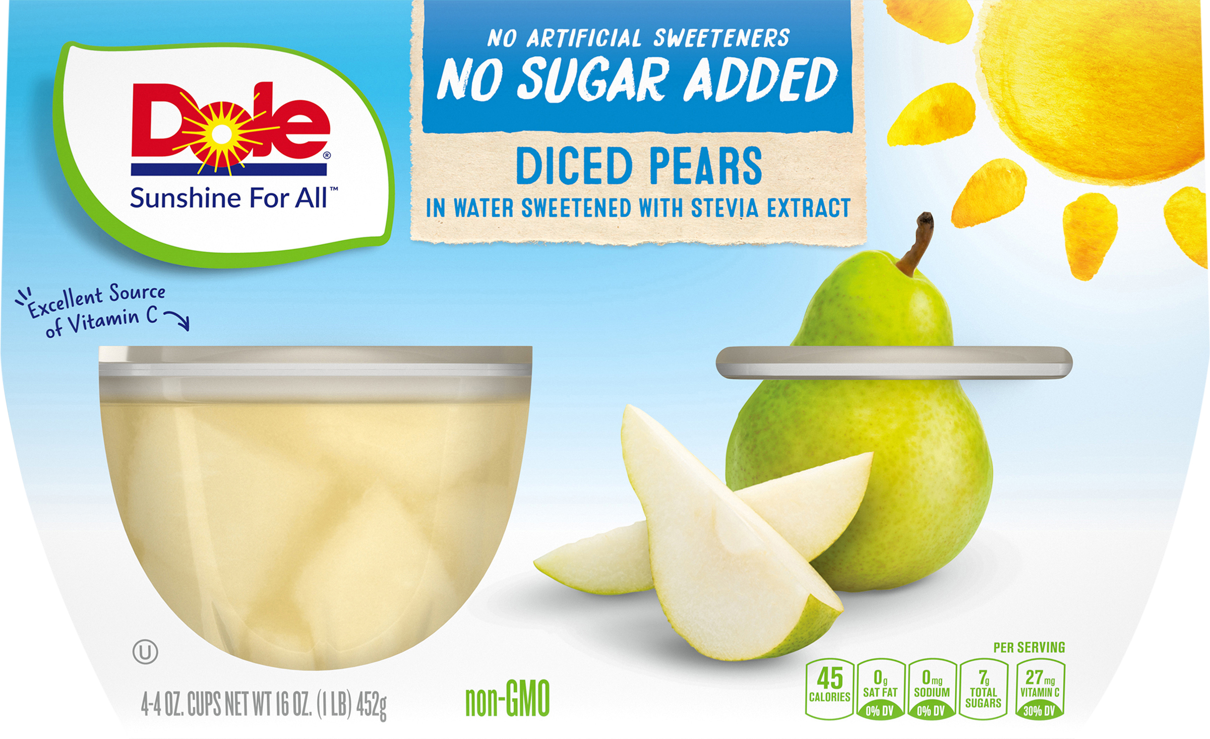Diced Pears, No Sugar Added