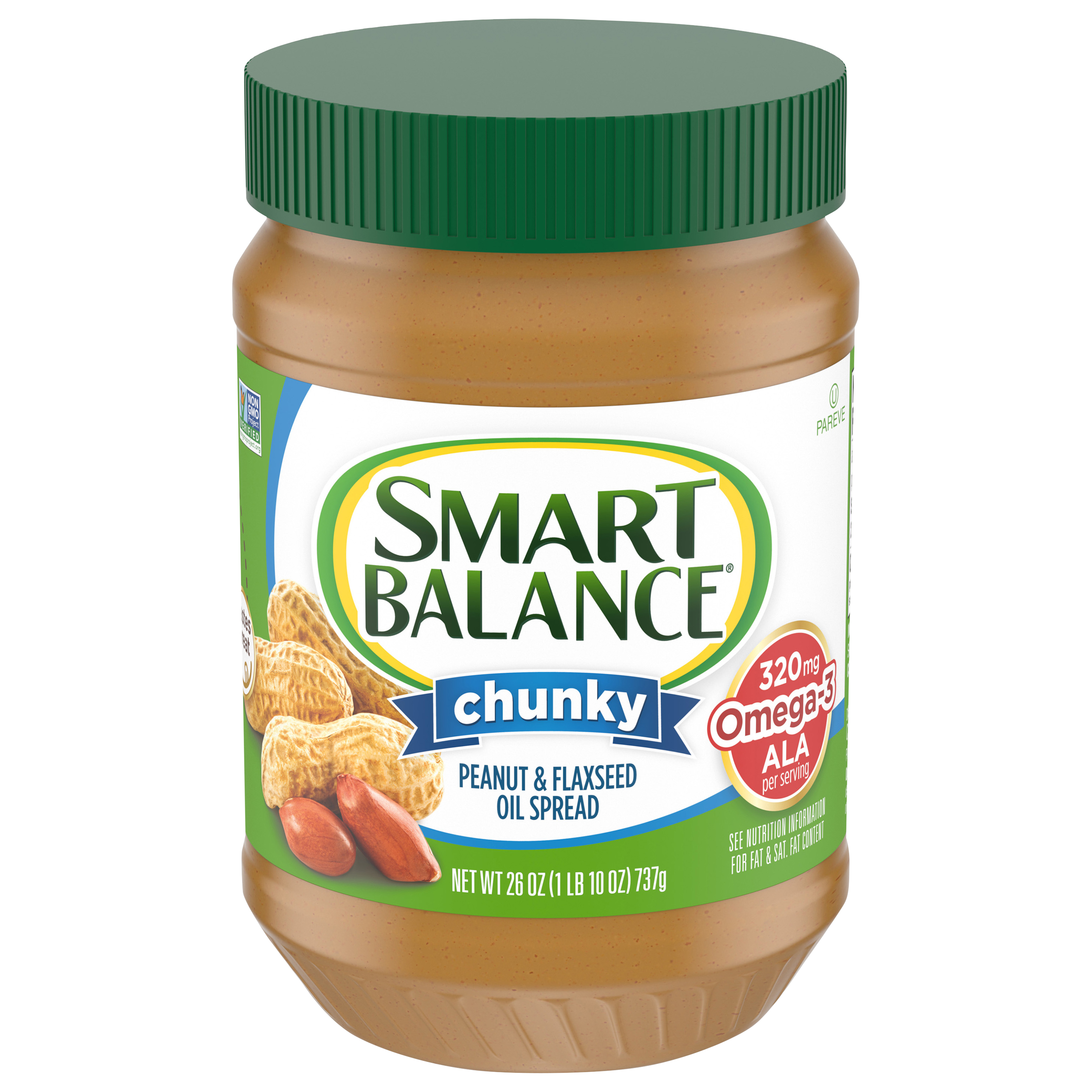 Peanut & Flaxseed Oil Spread, Chunky