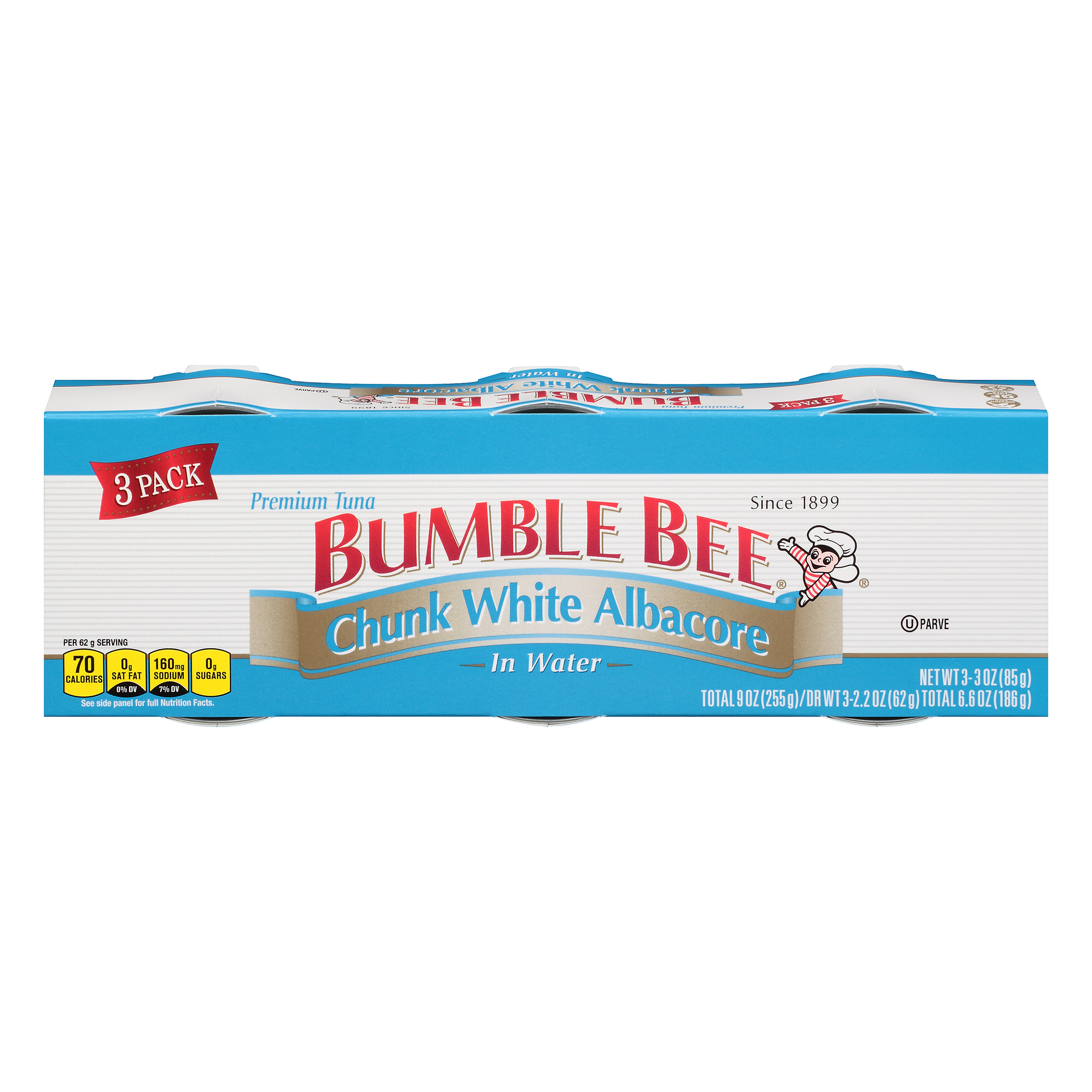 Bumble Bee® Chunk White Albacore In Water 3-3 Oz. Cans Sleeve Cluster Pack
