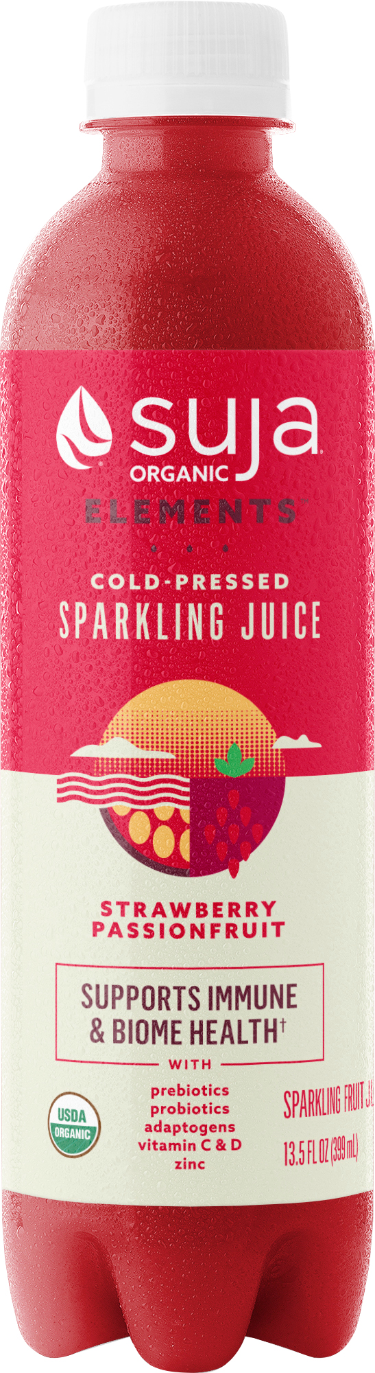 Sparkling Juice, Strawberry Passionfruit, Cold-Pressed