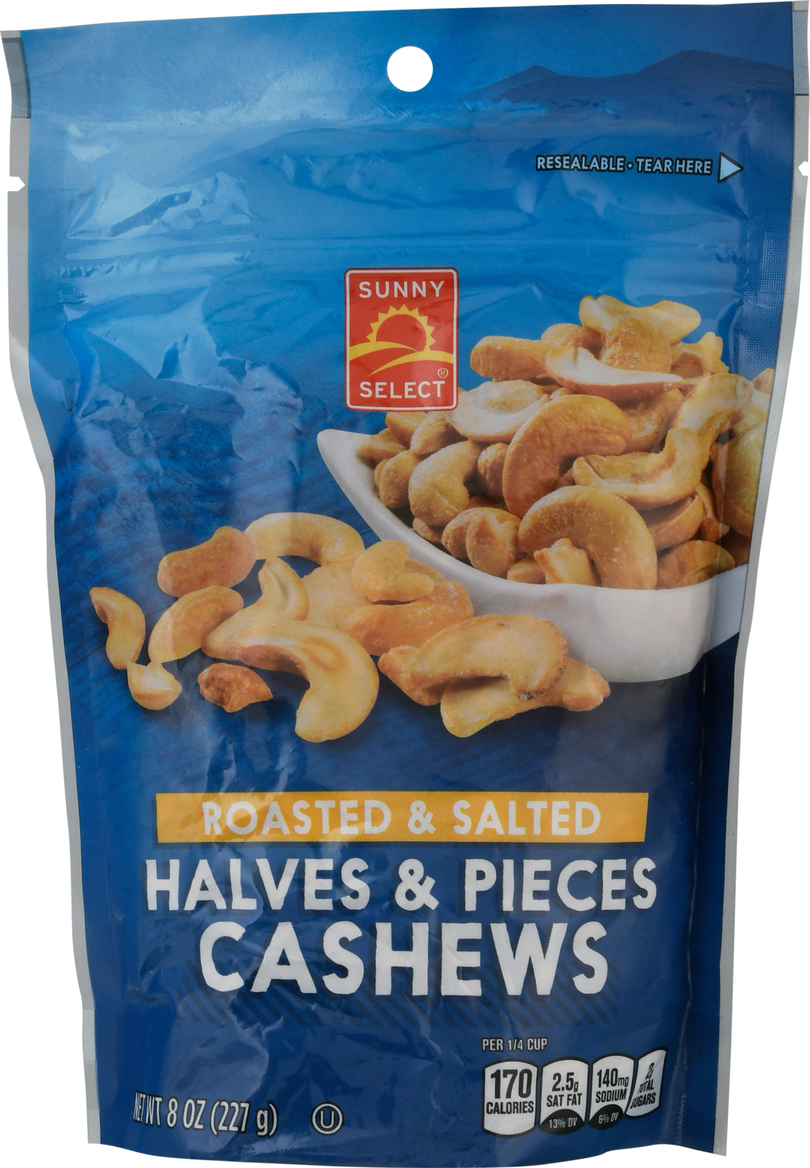 Cashews, Roasted & Salted, Halves & Pieces