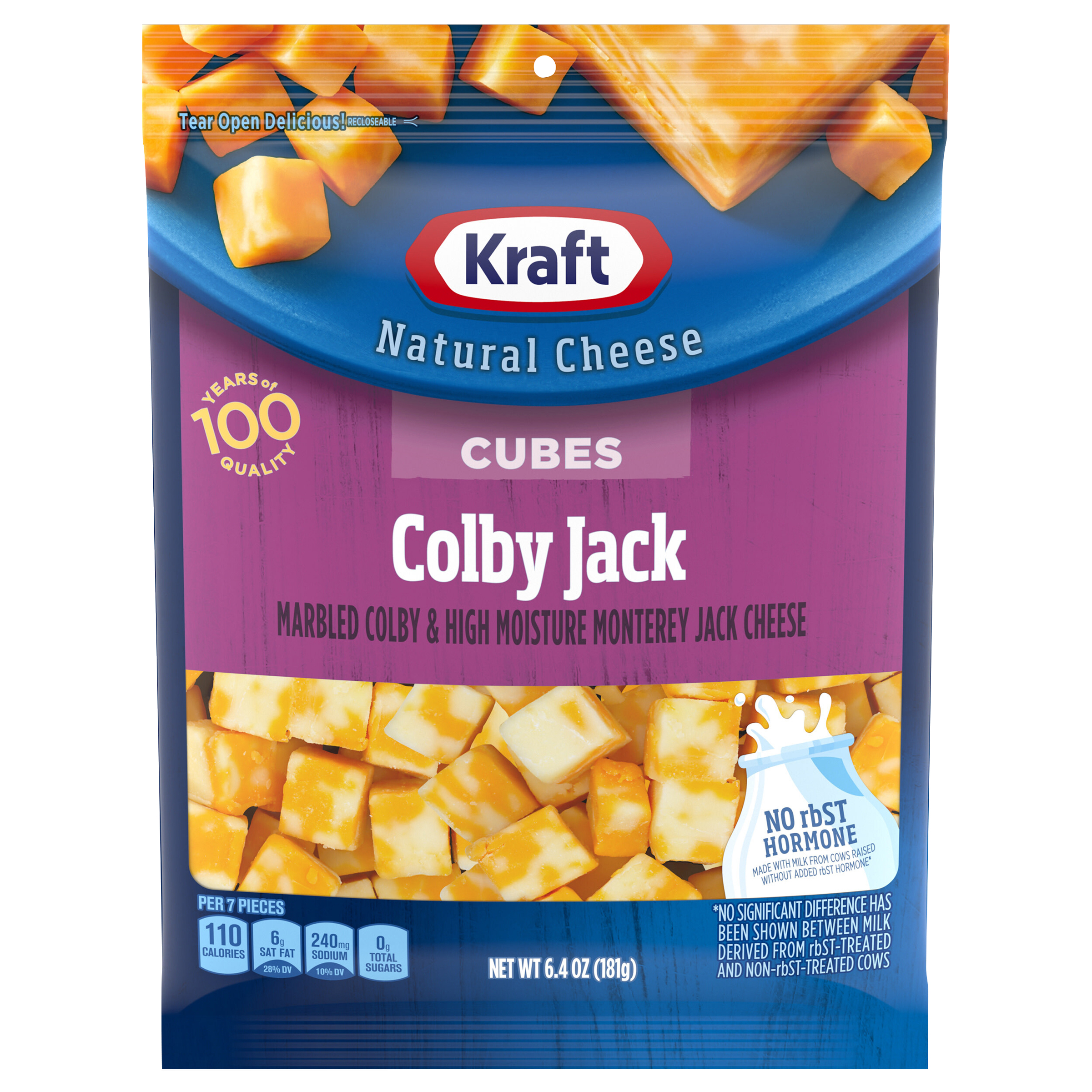 Cheese, Colby Jack, Cubes