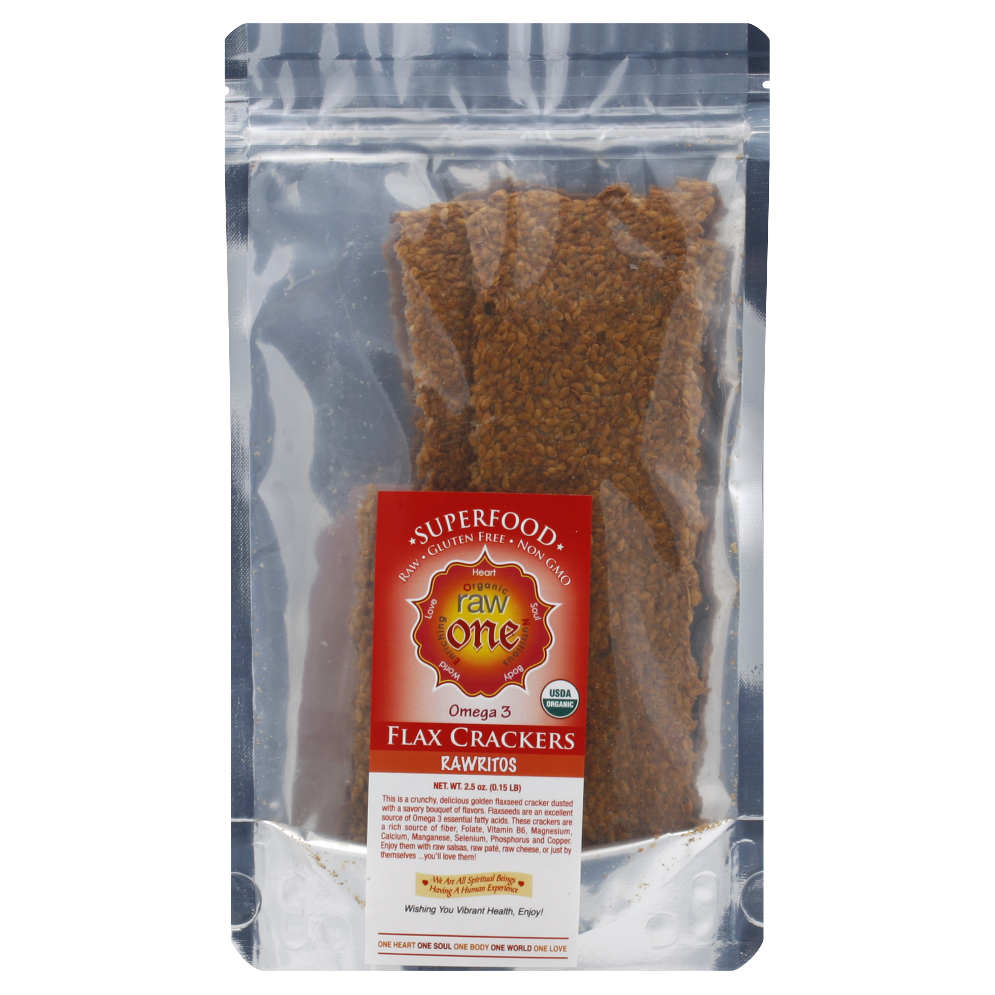 Raw One Flax Crackers 2.5 Oz