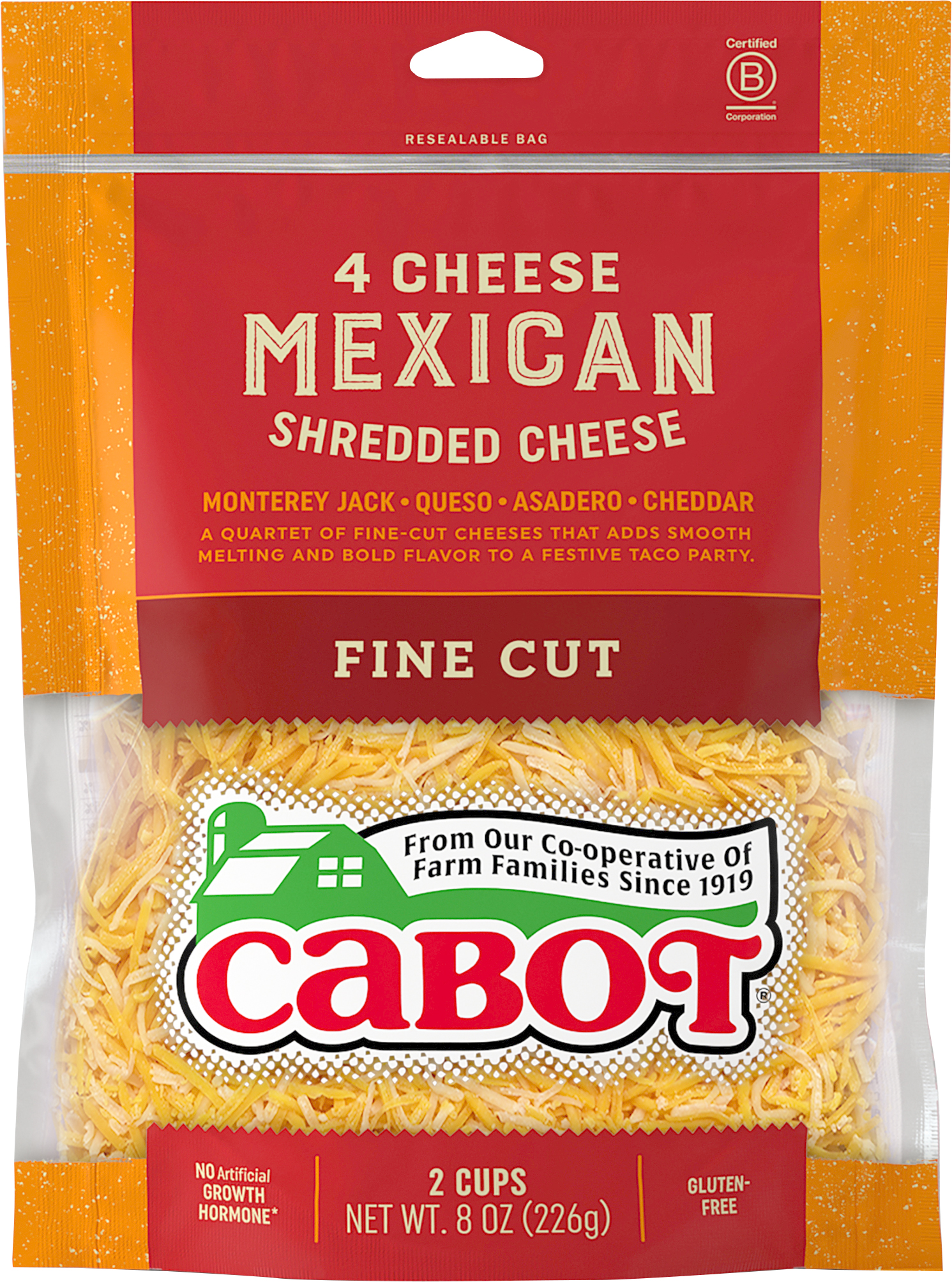 Shredded Cheese, 4 Cheese Mexican, Fine Cut