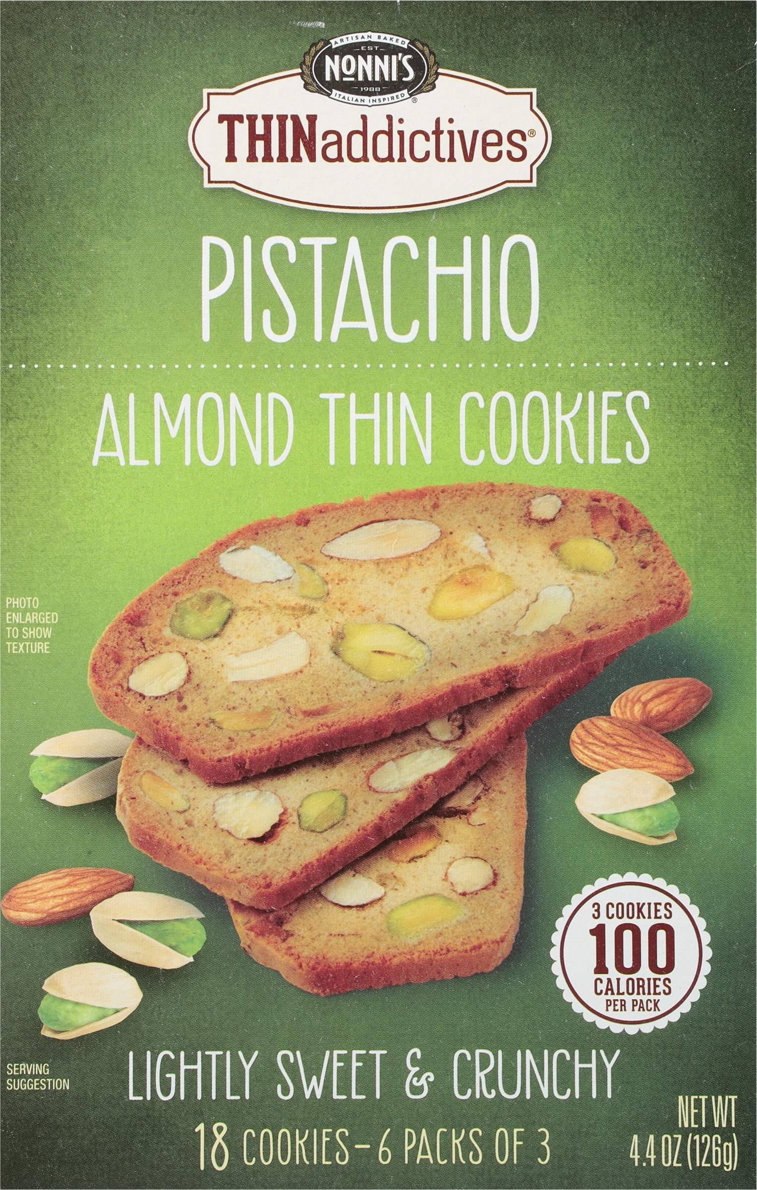 Cookies, Almond Thin, Pistachio