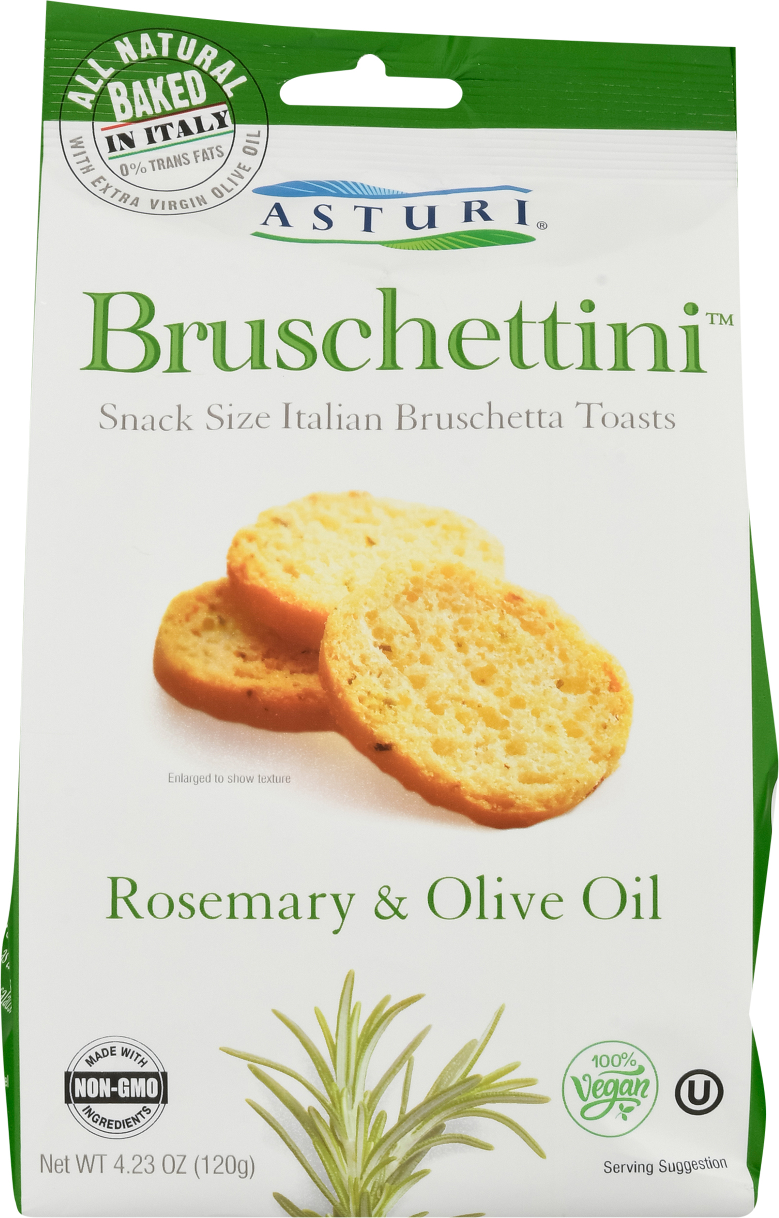 Bruschetta Toasts, Rosemary & Olive Oil, Snack Size, Italian
