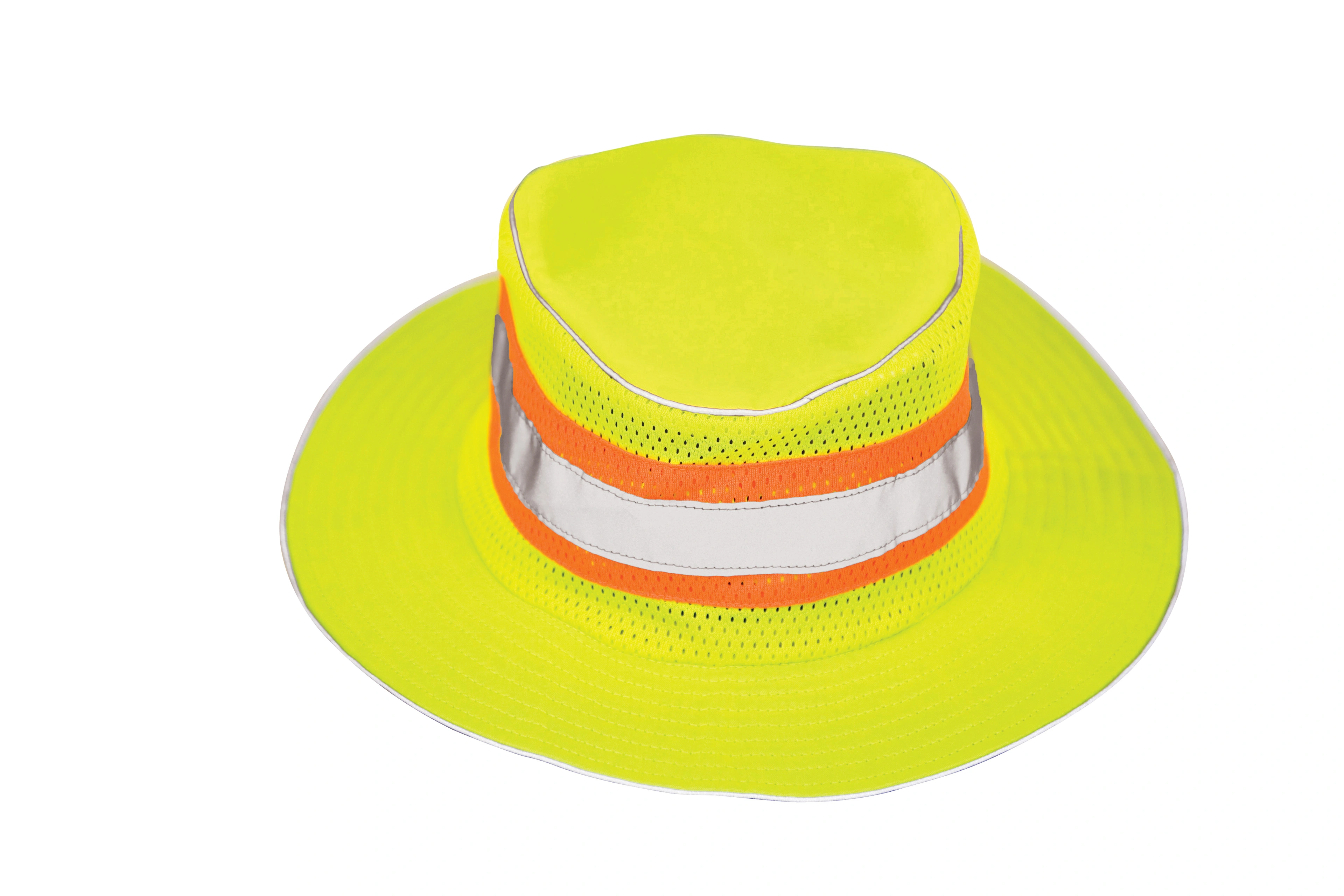 Kishigo LG/XL Lime/Silver Full Brimmed Hat