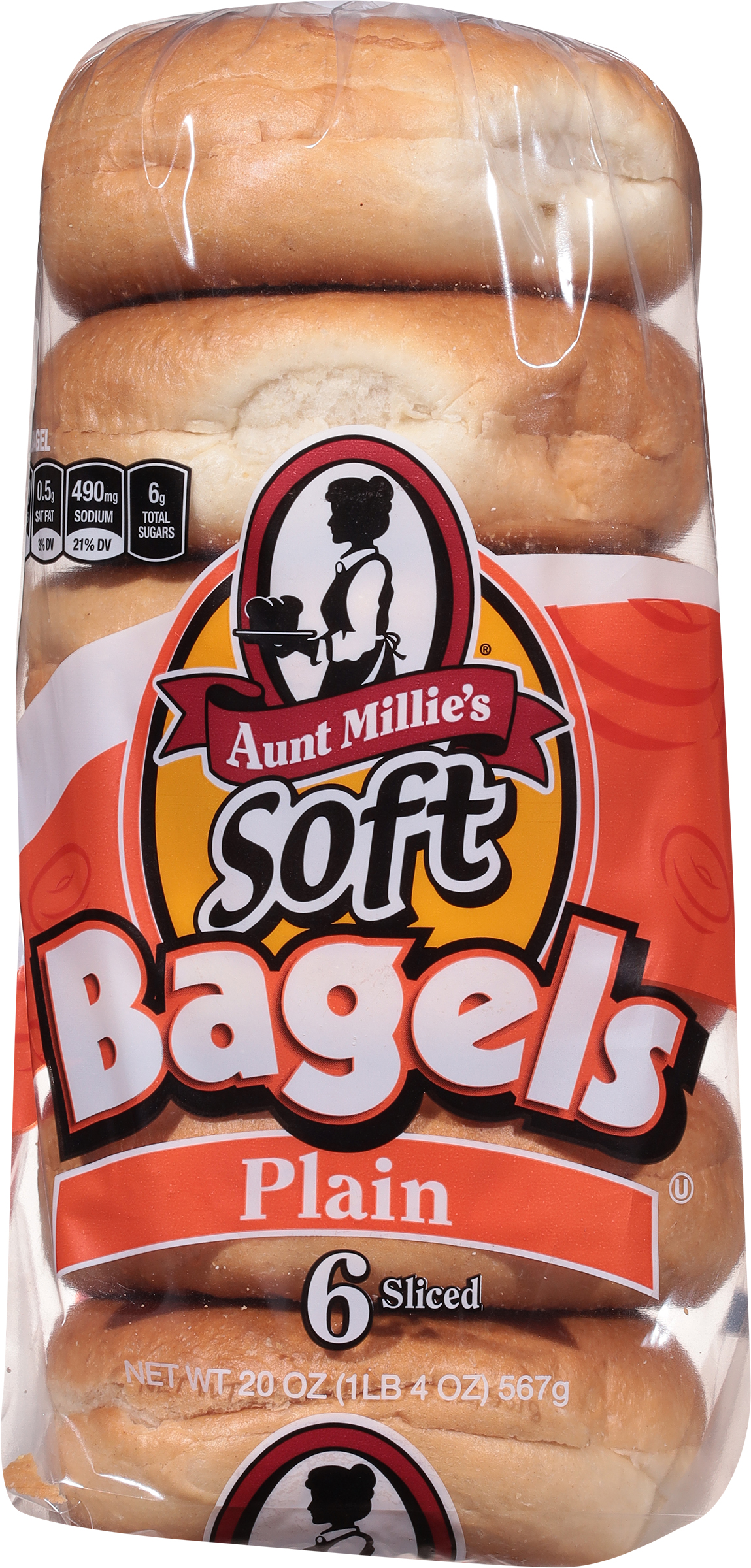 Calories in Bagels, Plain from Lender's