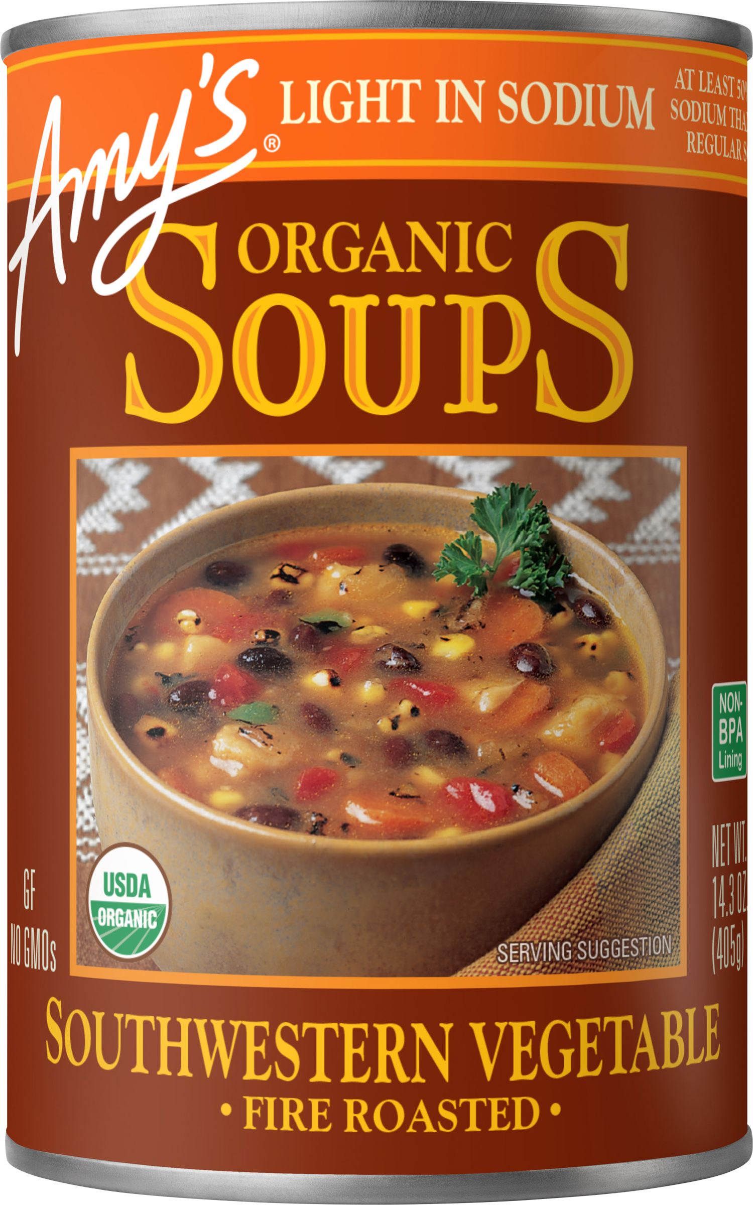 Soups, Organic, Southwestern Vegetables, Fire Roasted