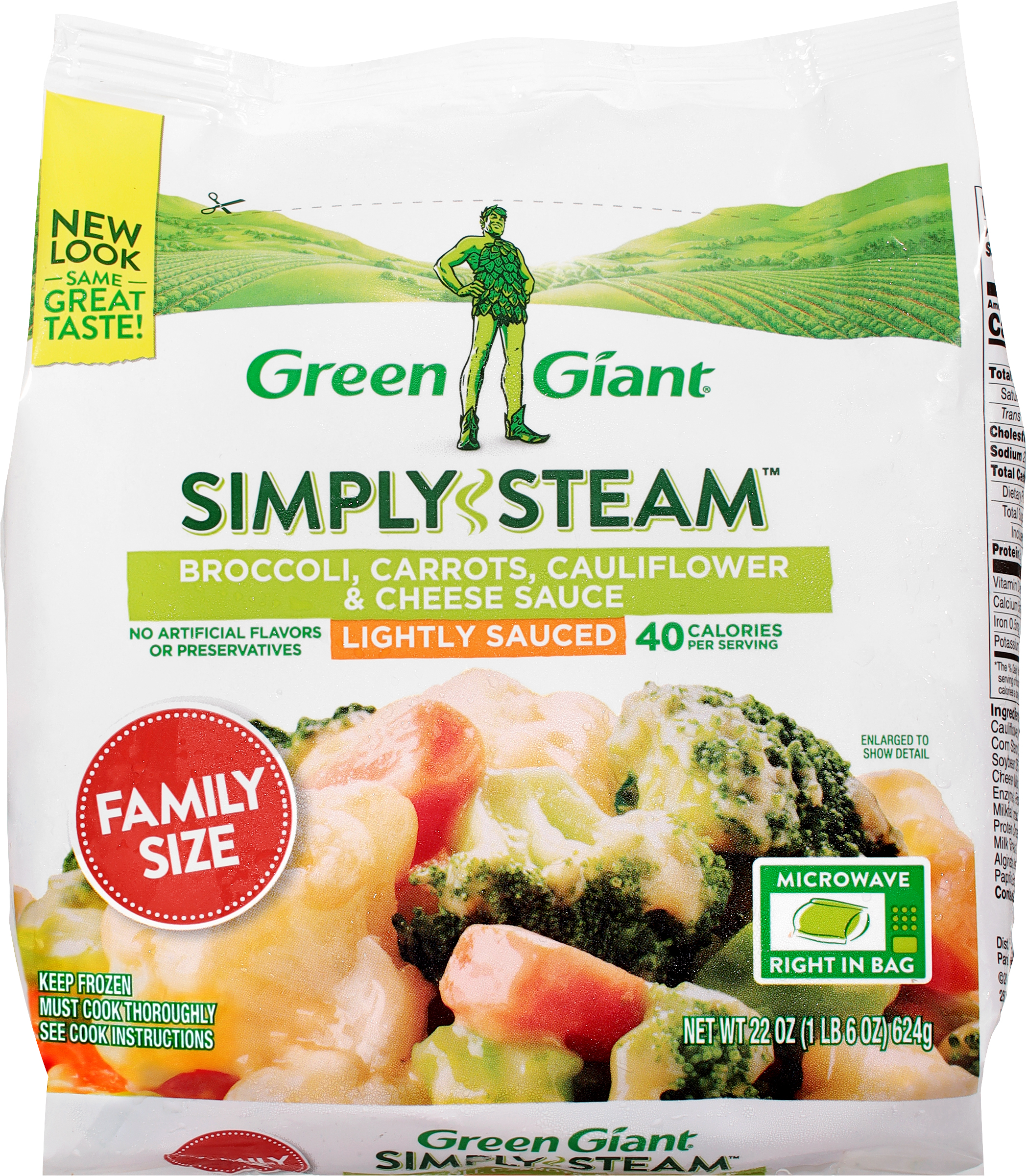 Broccoli, Carrots, Cauliflower & Cheese Sauce, Lightly Sauced, Family Size