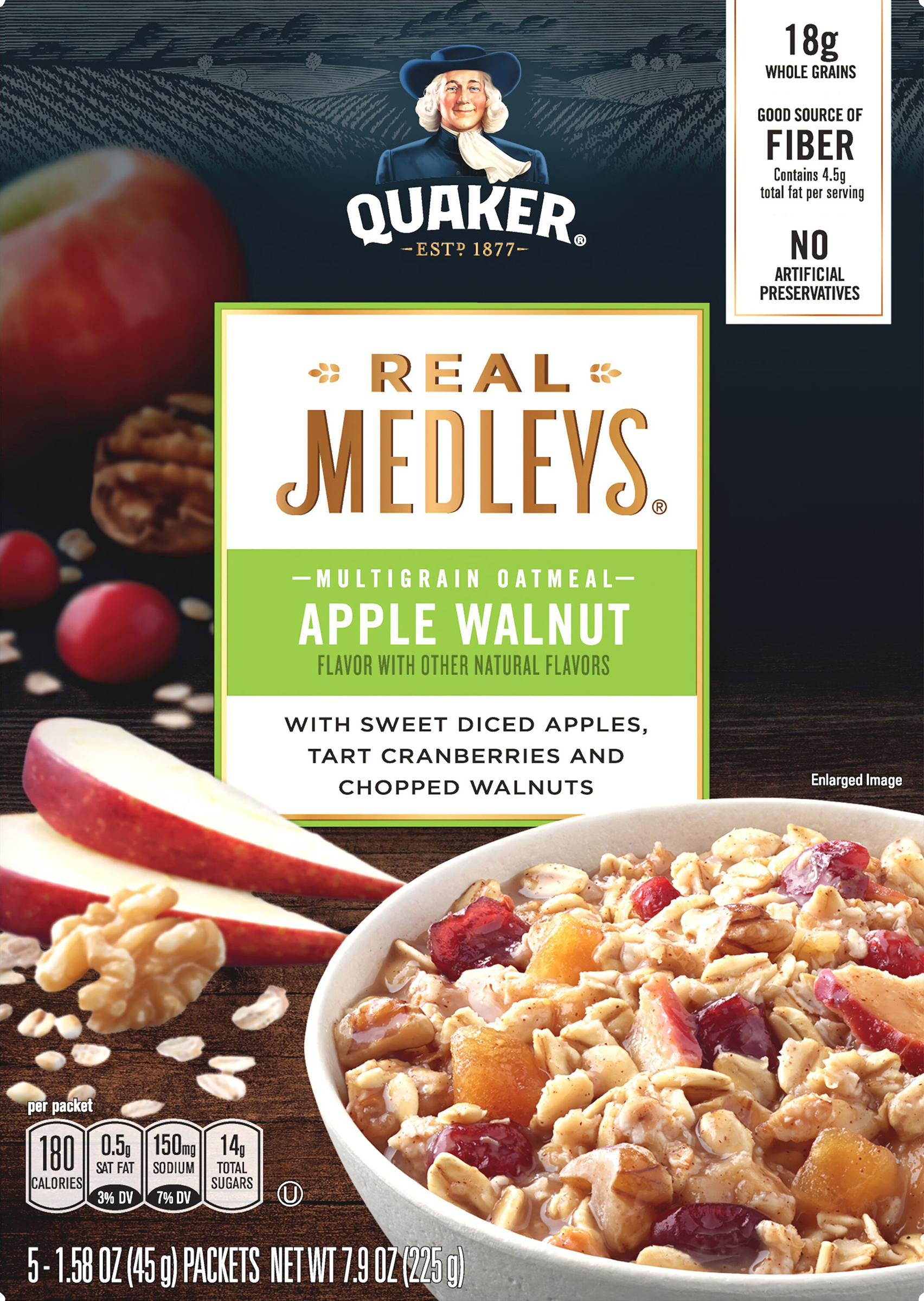 Oatmeal, Apple Walnut, Multigrain