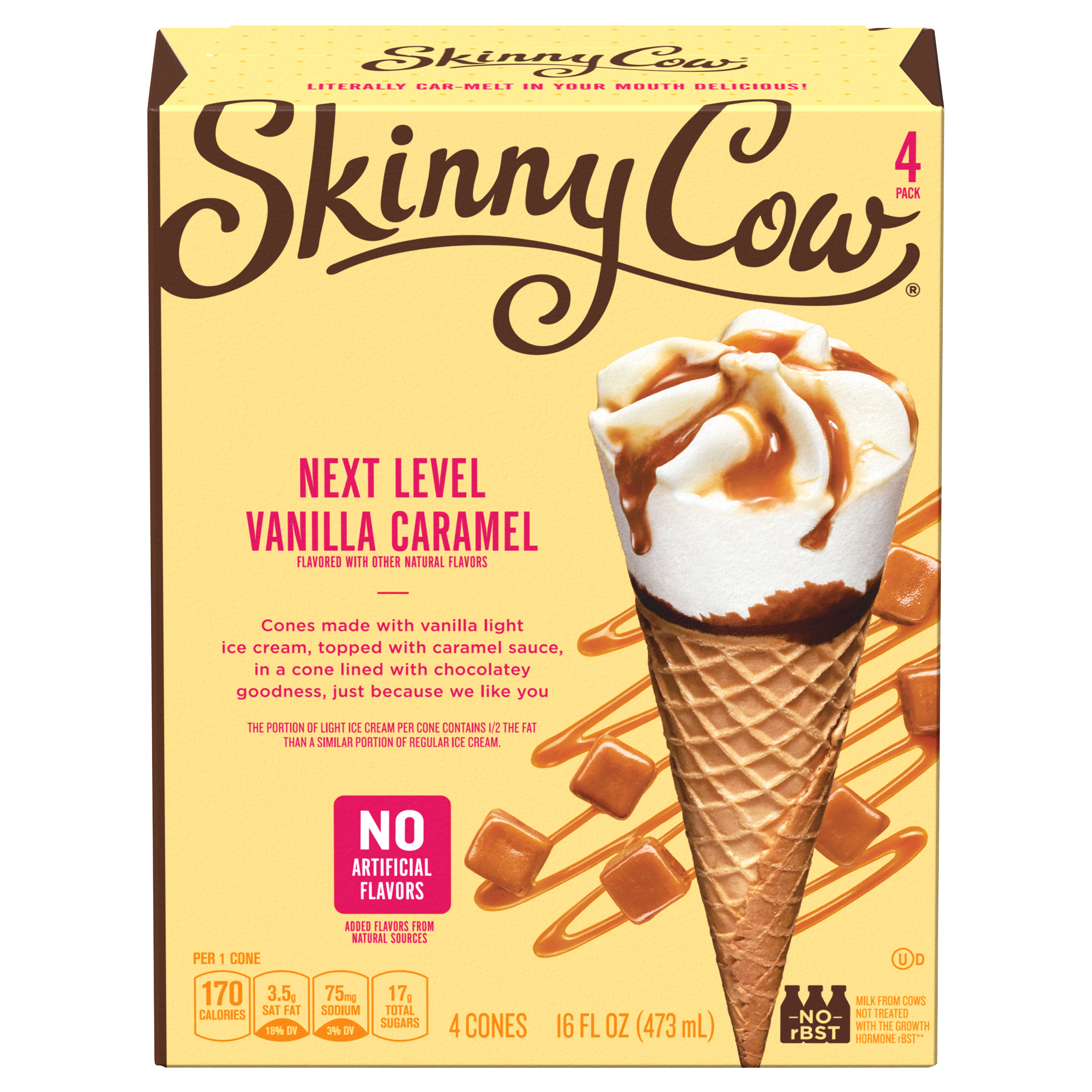 Ice Cream Cones, Next Level Vanilla Caramel, 4 Pack