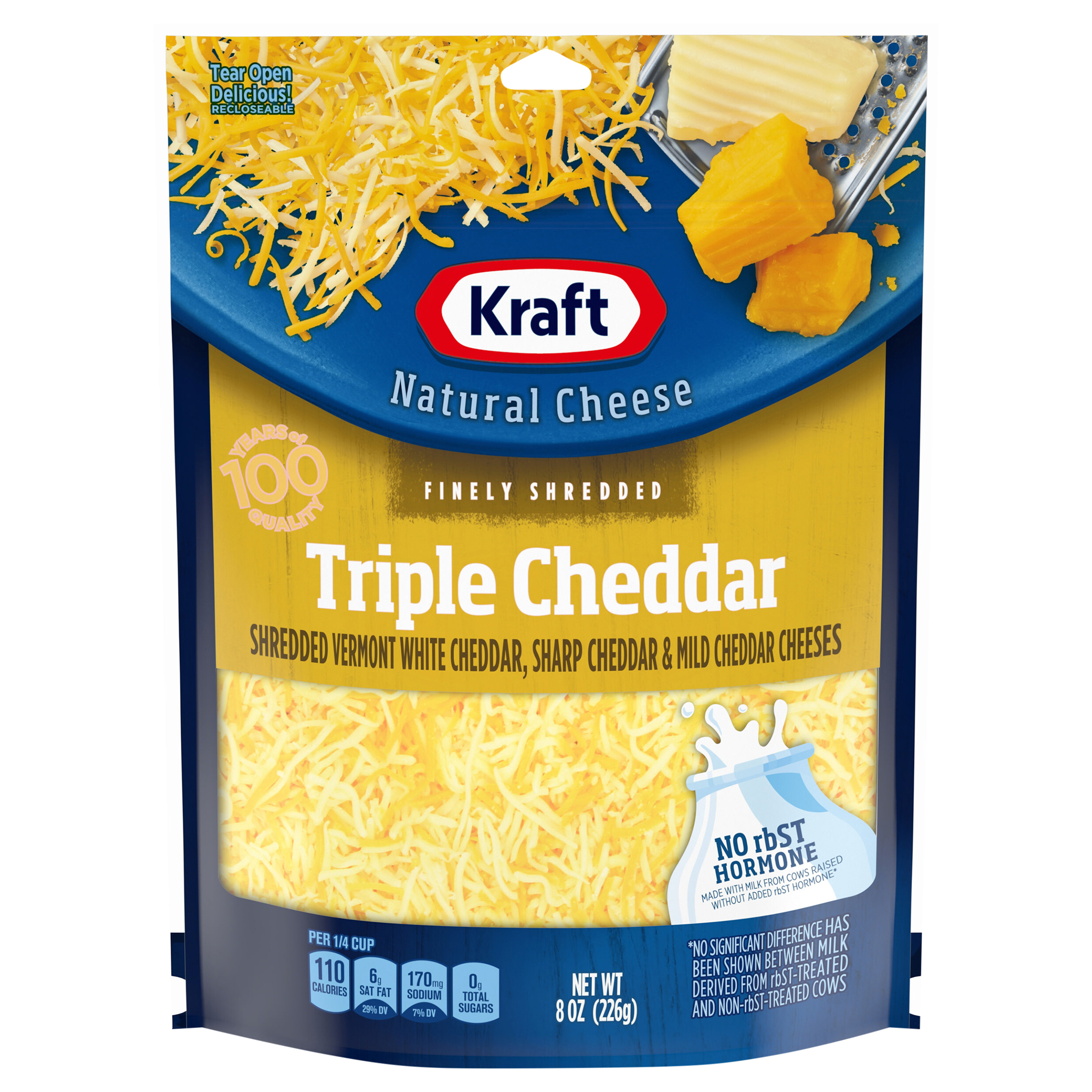 Finely Shredded Cheese, Triple Cheddar