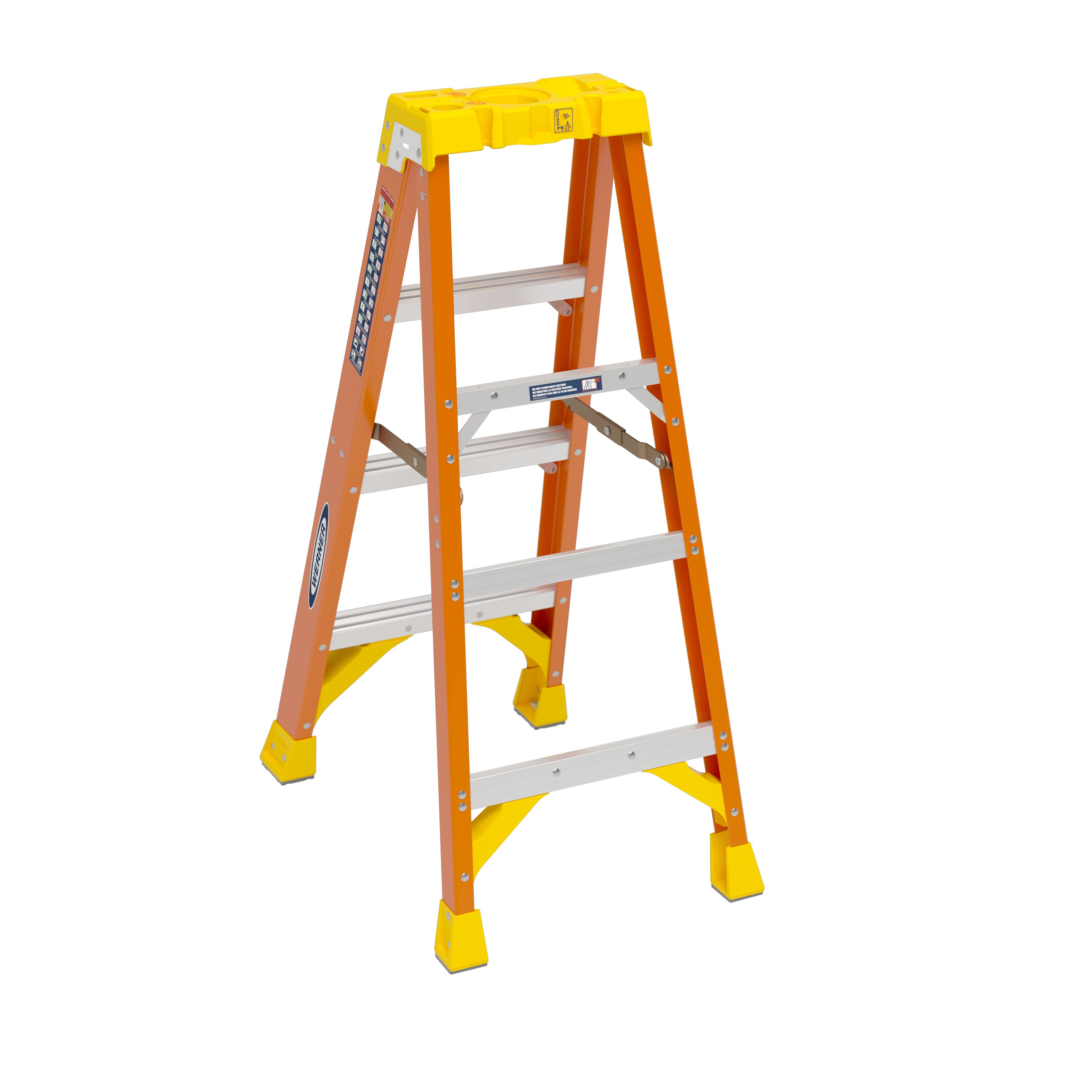 White Cap Werner 6200 Series 48 x 19.92 x 7 300 lb Fiberglass Step Ladder