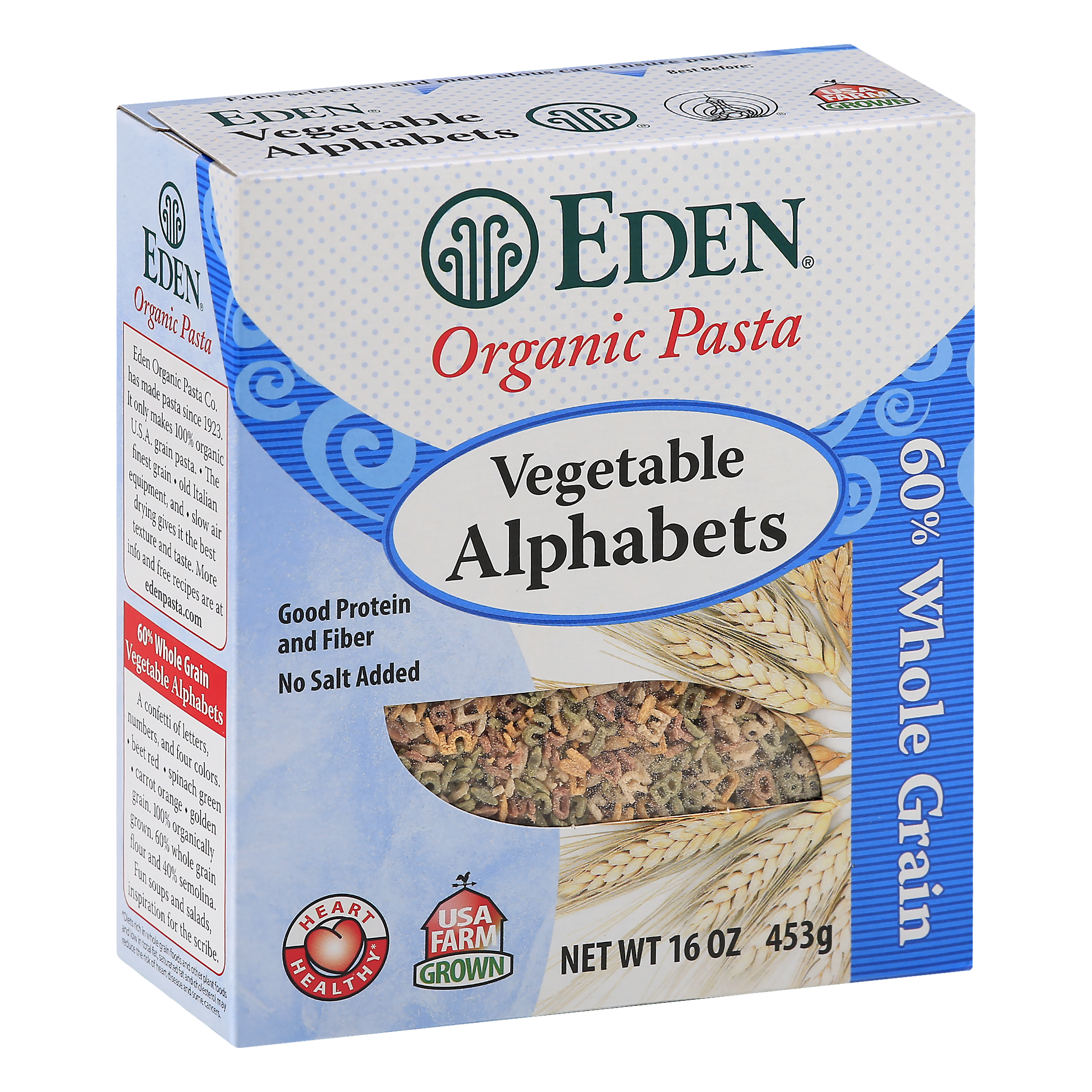 Eden Organic Vegetable Alphabets Pasta 16 Oz