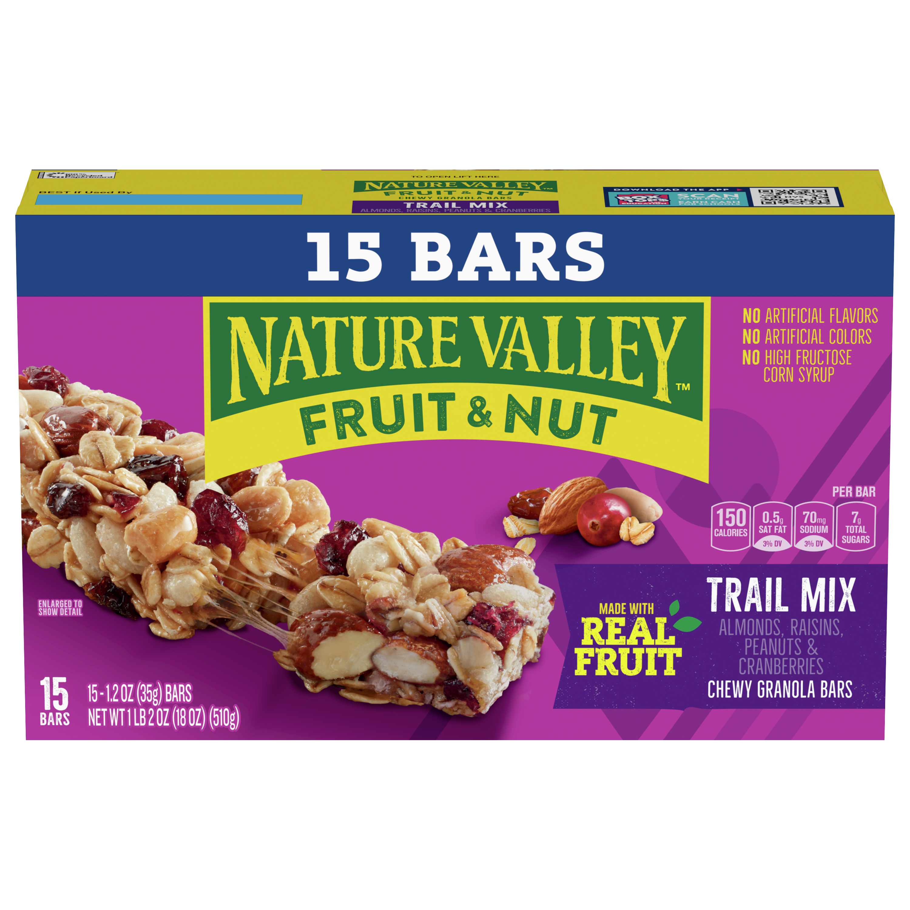 Granola Bars, Fruit & Nut, Chewy, Trail Mix