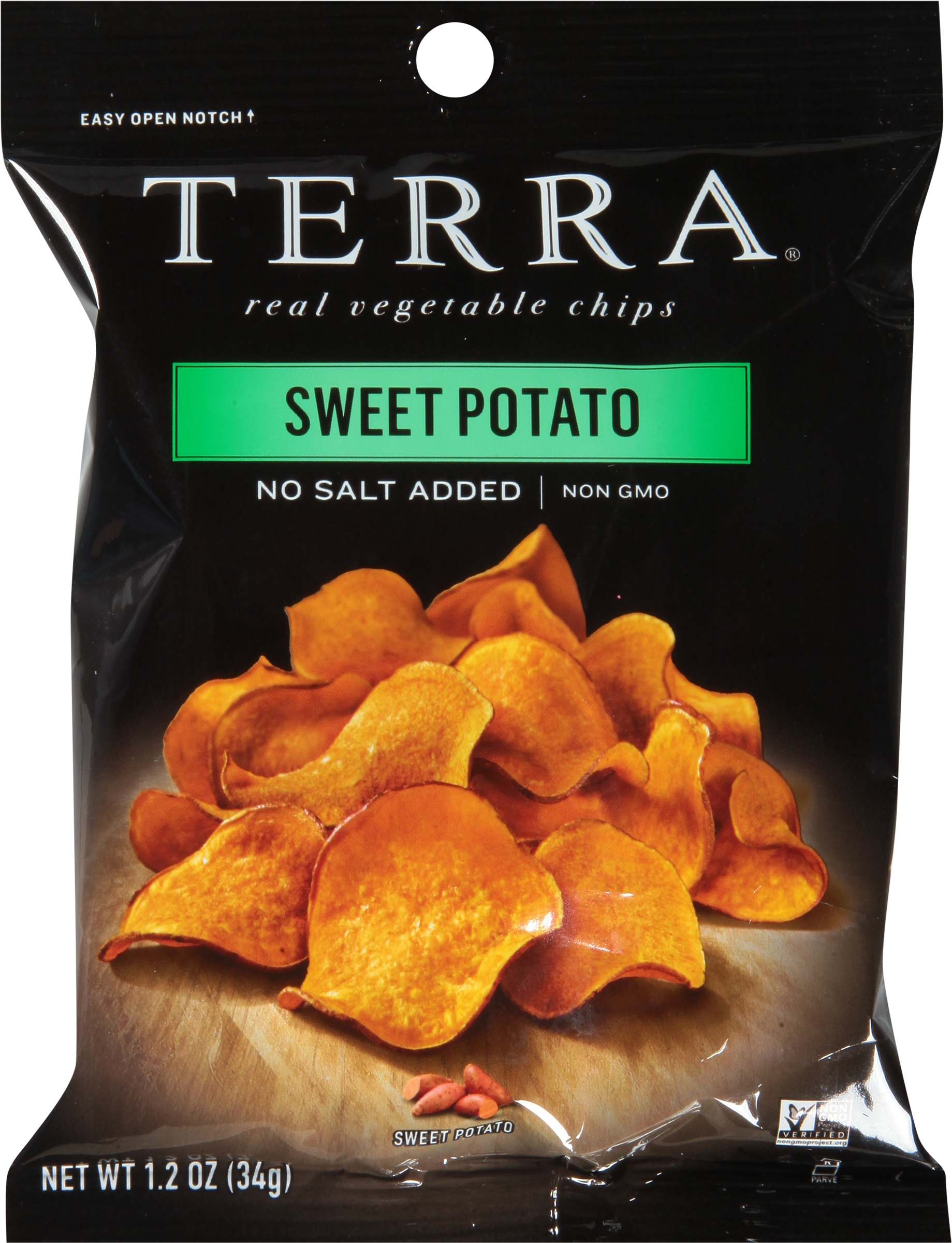 Vegetable Chips, No Salt Added, Real, Sweet Potato