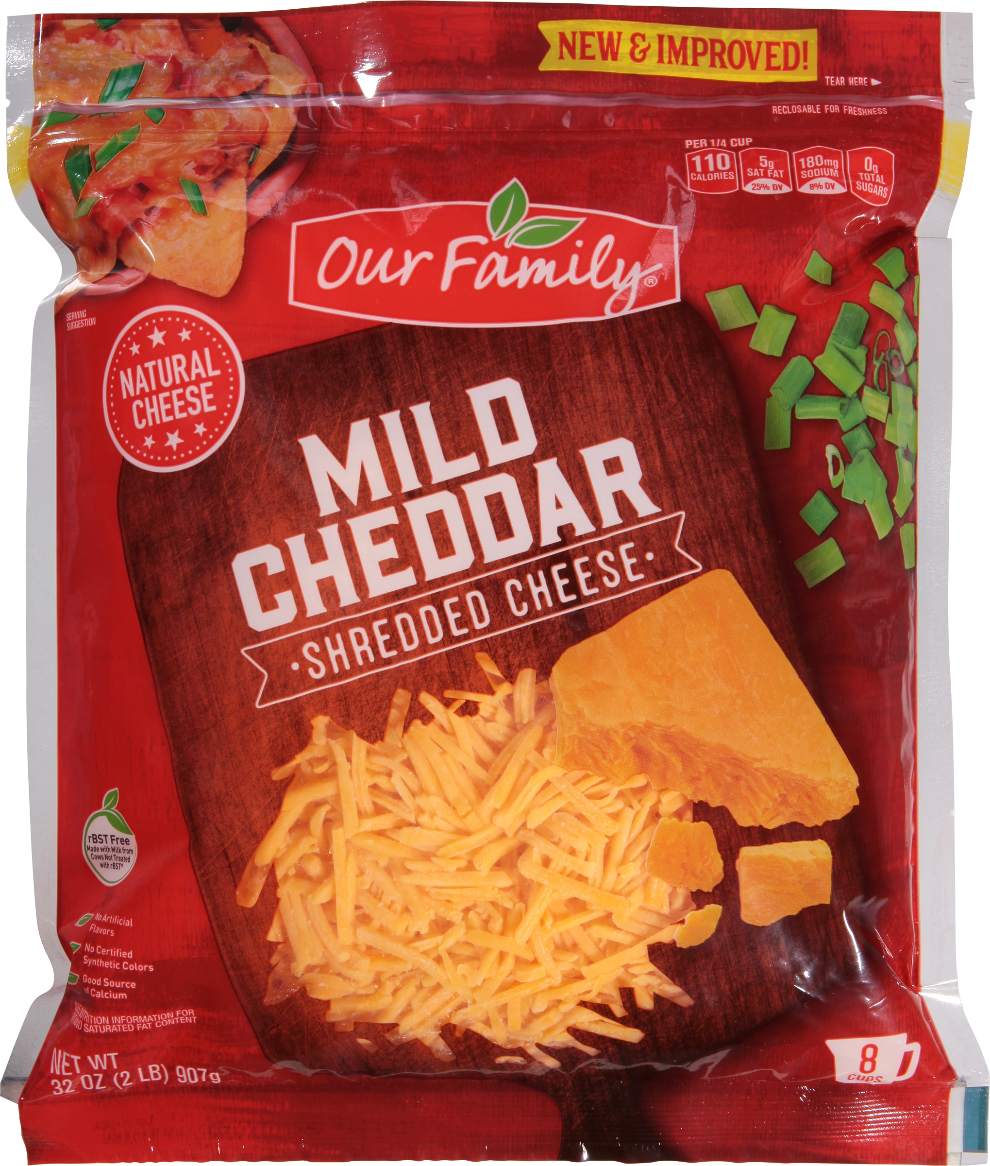 Shredded Cheese, Mild Cheddar