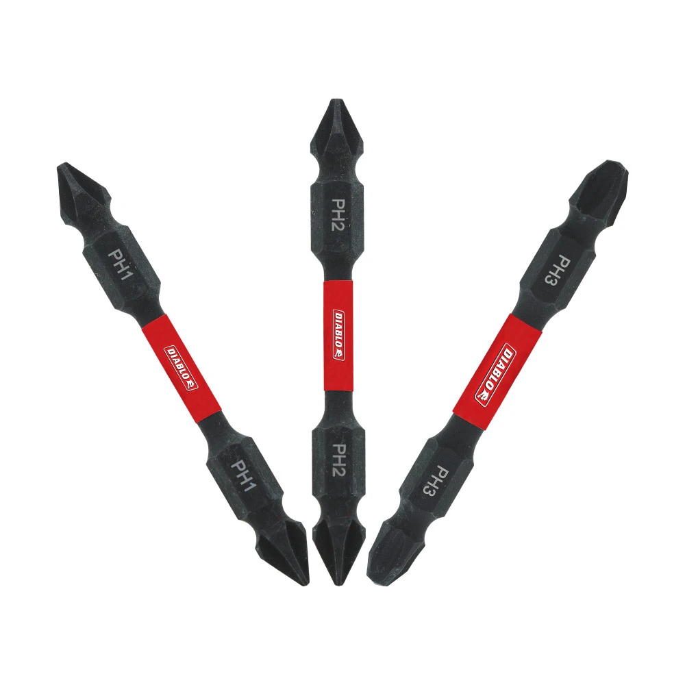 Diablo 2-3/8 In. Double-Ended Phillips Drive Bit Assorted Pack (3-Piece)