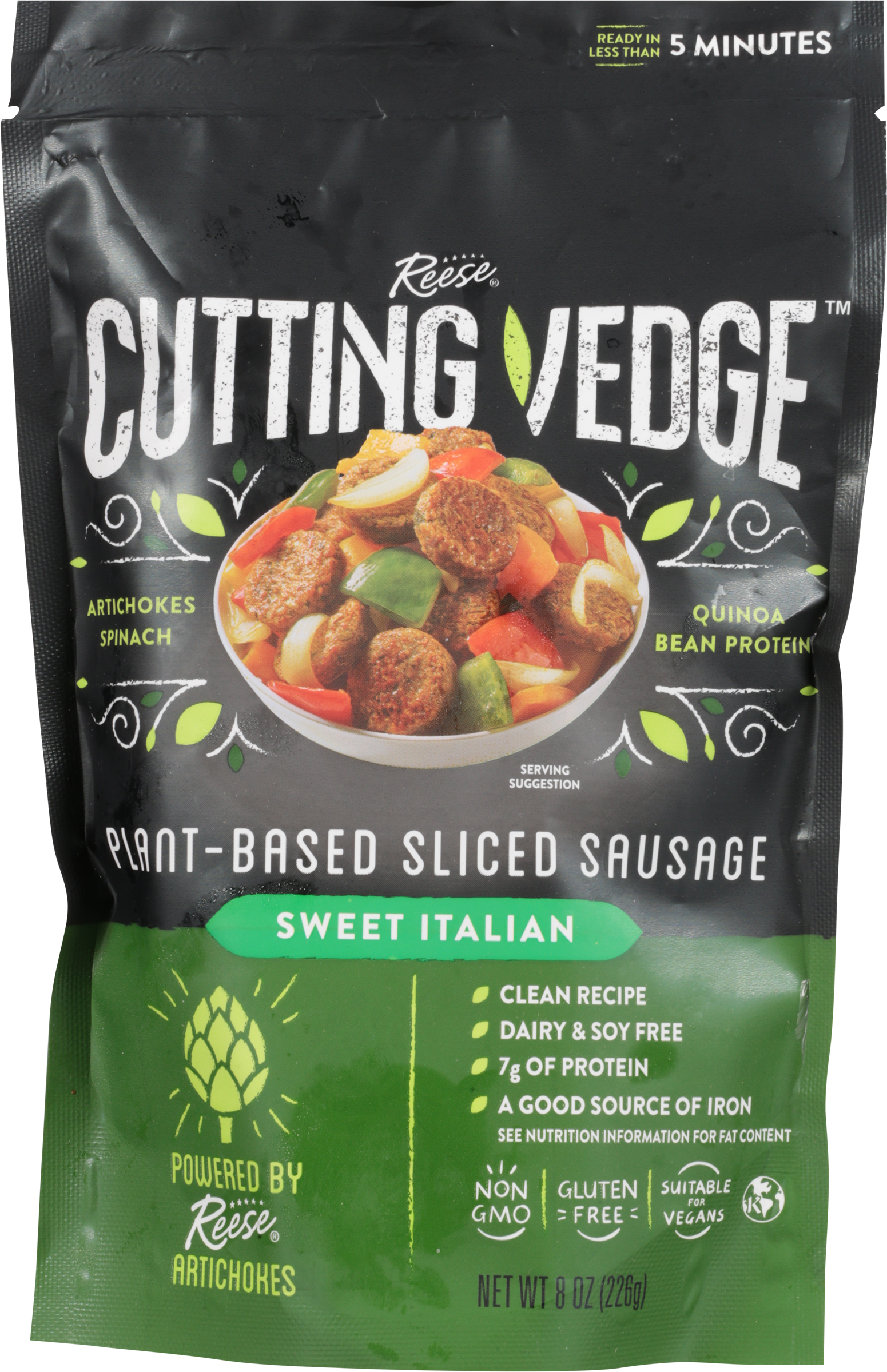 Sausage, Sliced, Sweet Italian, Plant-Based