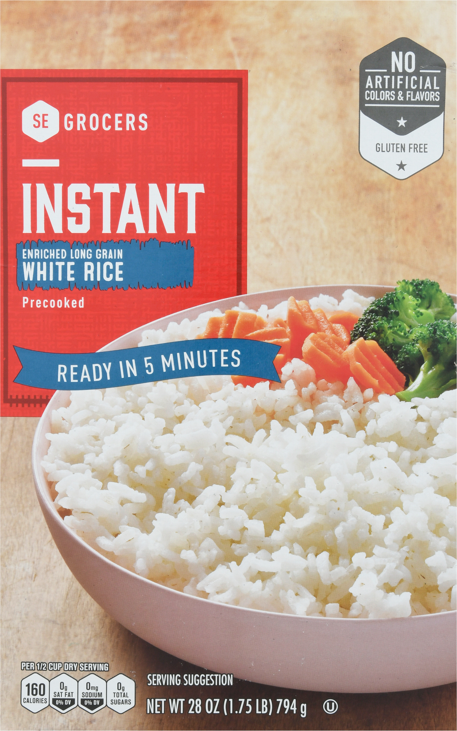 White Rice, Instant, Precooked