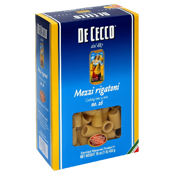 De Cecco Mezzi Rigatoni 16 Oz
