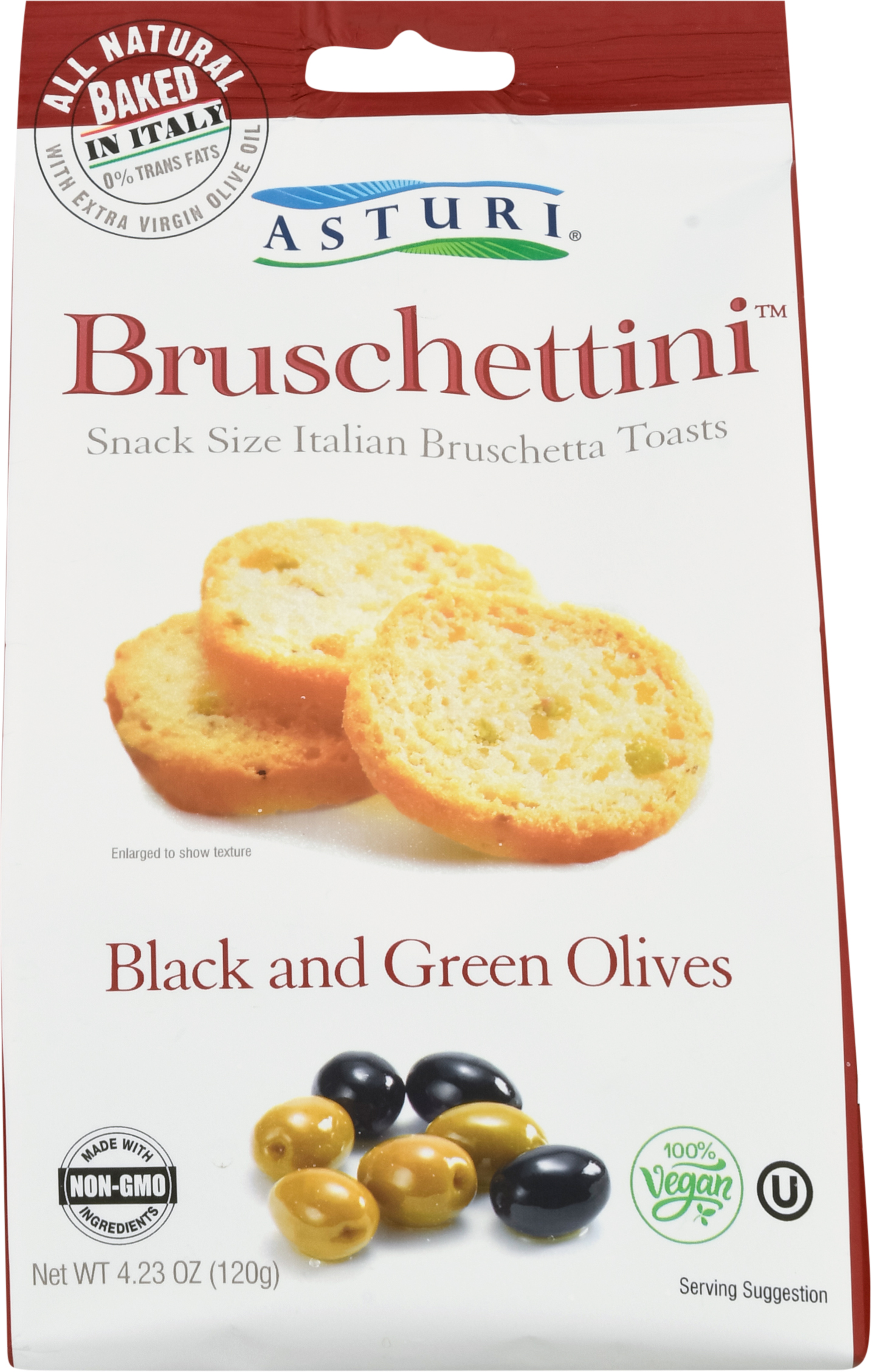 Bruschetta Toasts, Italian, Black and Green Olives, Snack Size