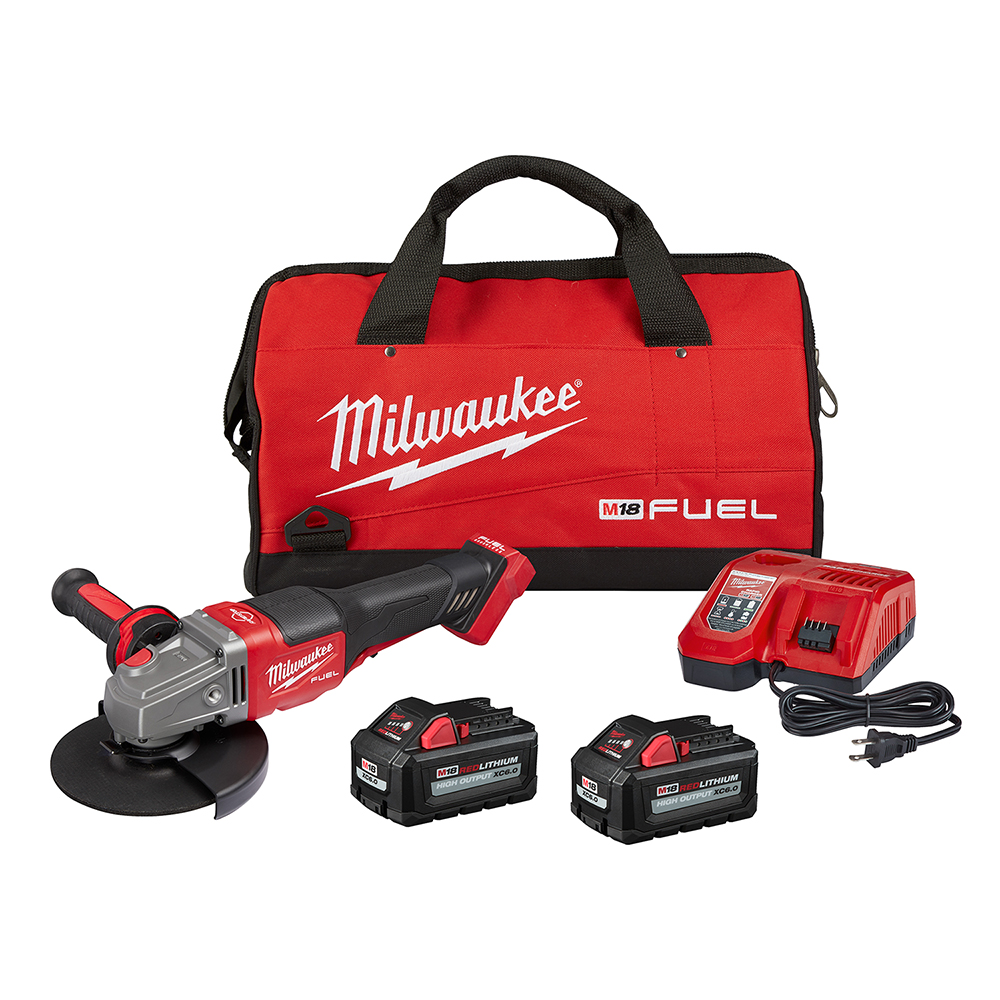 Milwaukee 2980-21 M18 Fuel 4-1/2-6 No Lock Braking Grinder with Paddle Switch Kit