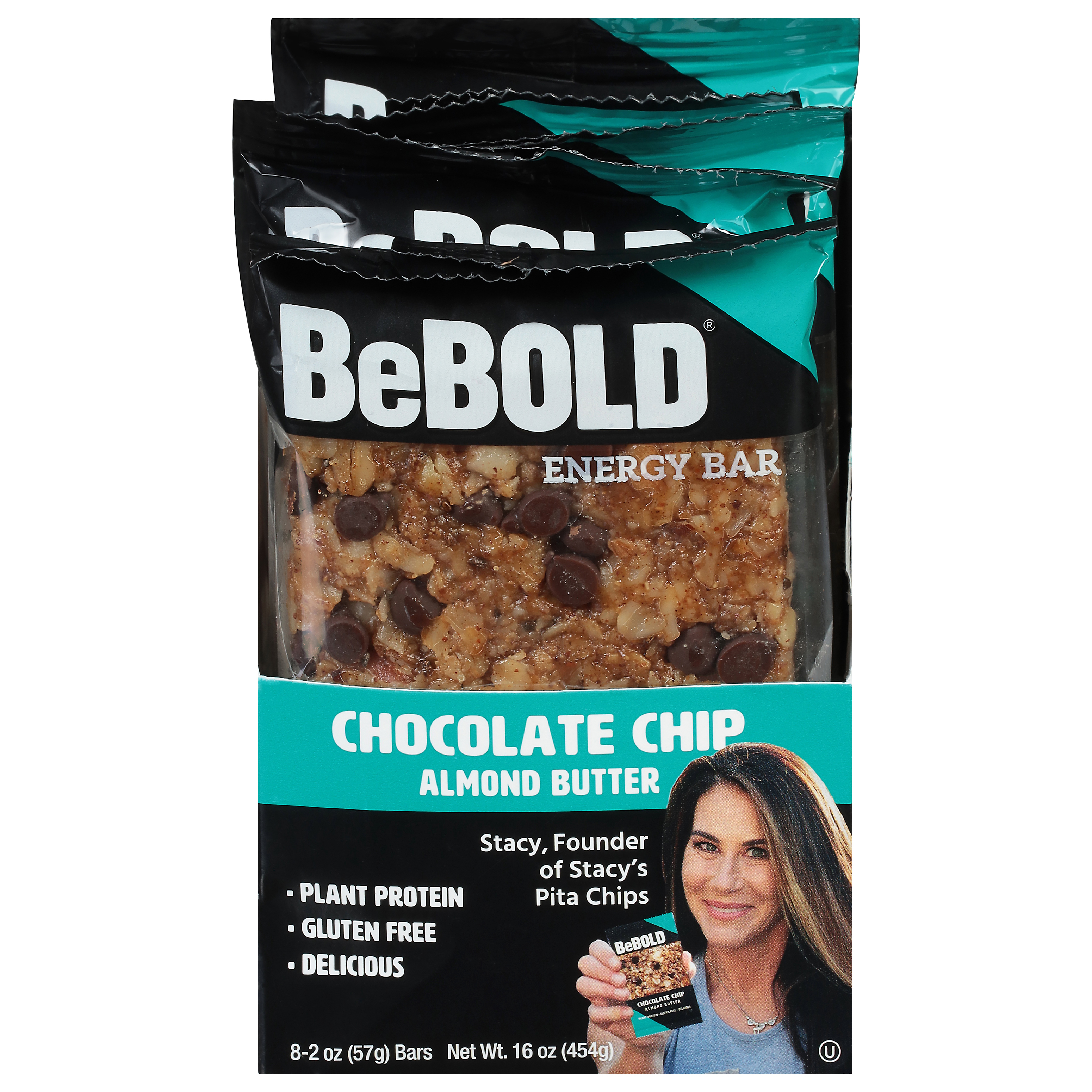 Bebold Chocolate Chip Almond Butter Energy Bar 8 - 2 Oz Bars