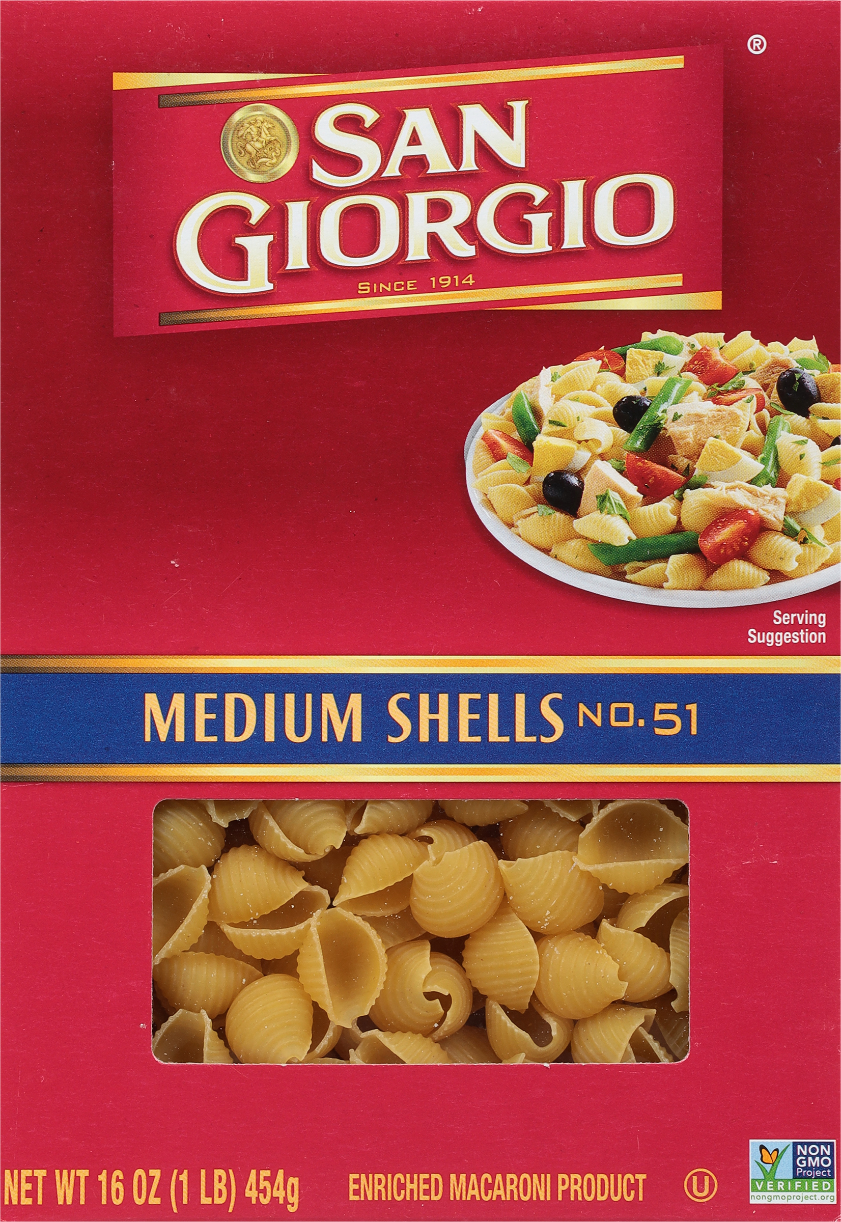 Elbow Macaroni, Medium Shells, No. 51