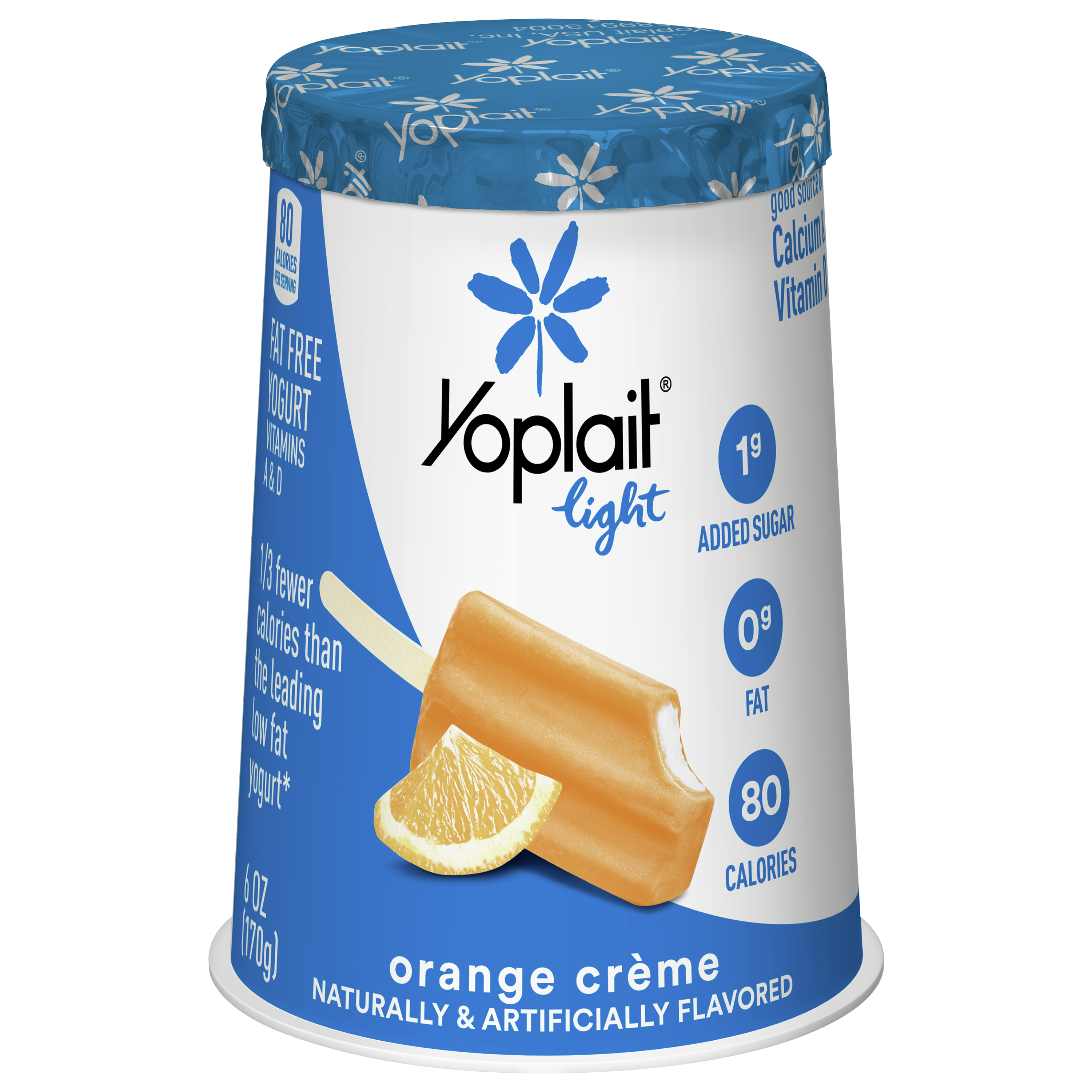 Yogurt, Fat Free, Orange Creme