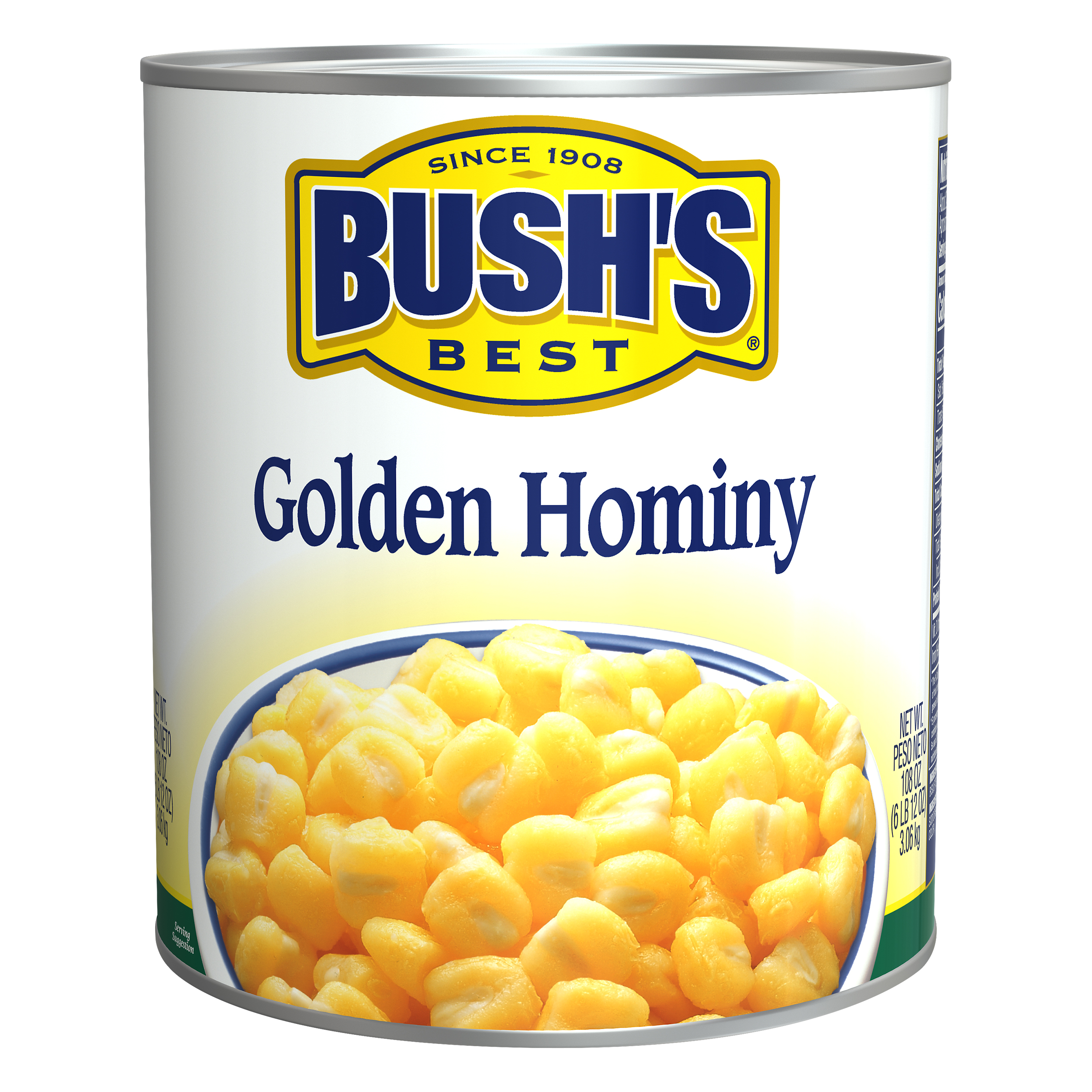 Bush's Best® Golden Hominy 108 Oz. Can