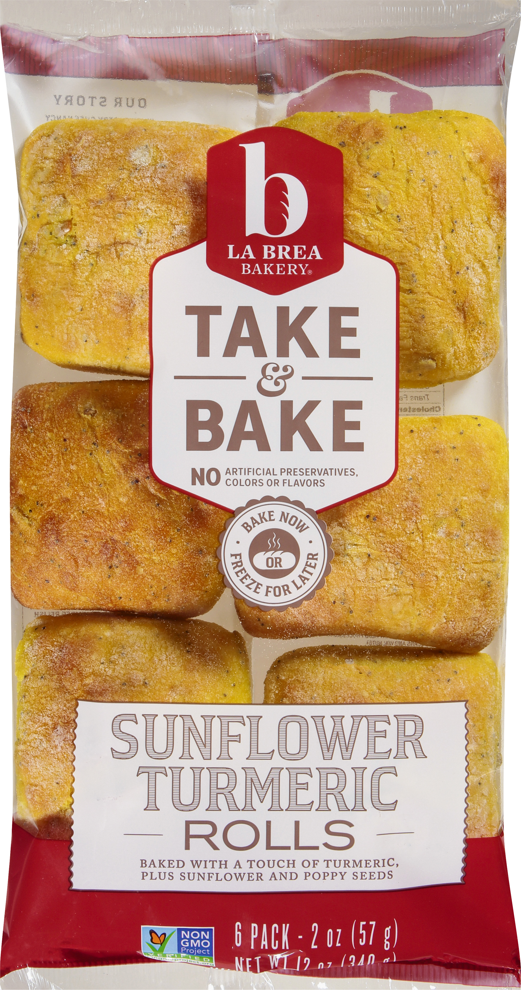 Sunflower Turmeric Rolls, 6 Pack