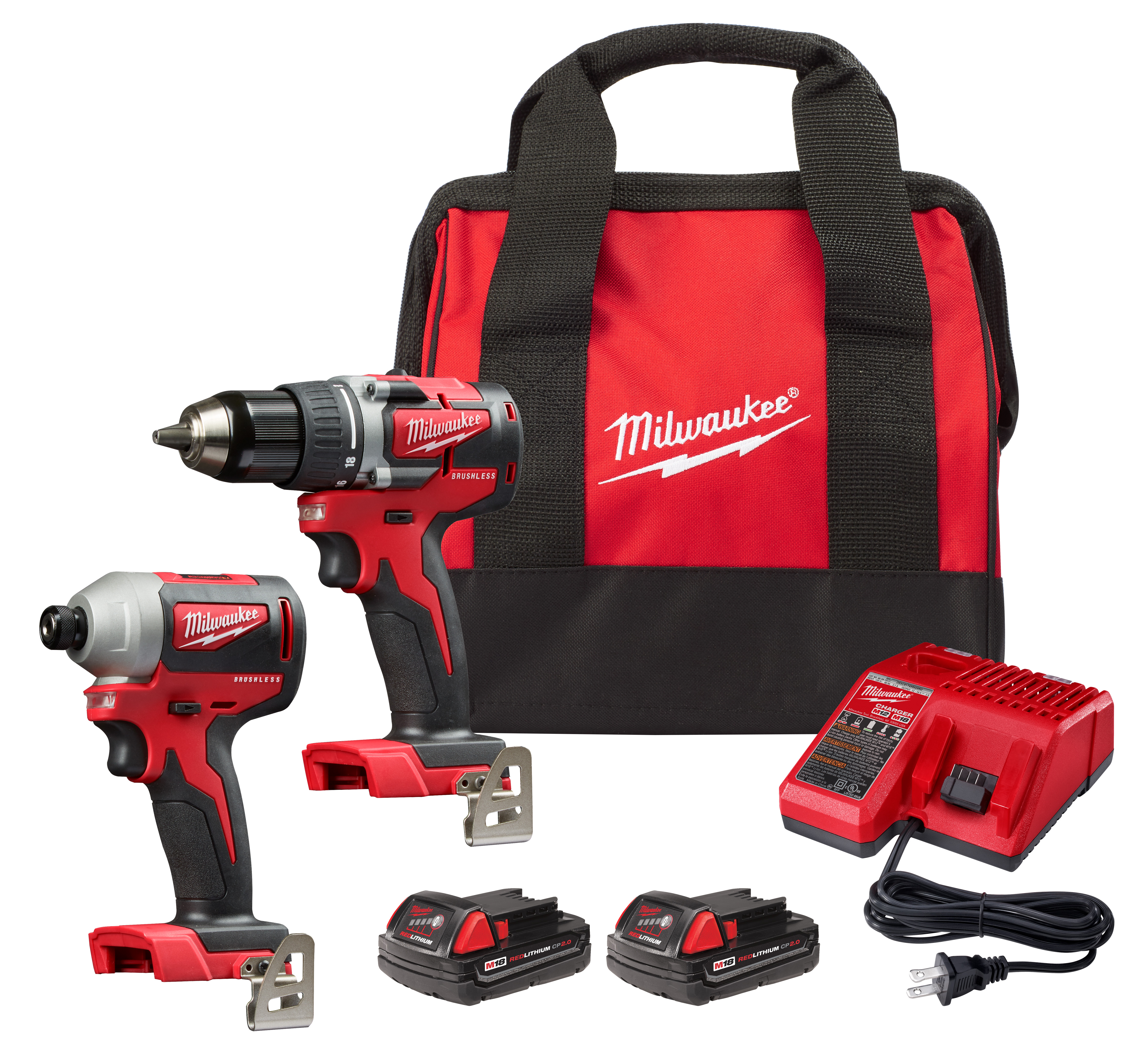 Milwaukee M18 Compact Brushless Drill and Impact Driver - Next-Gen Models